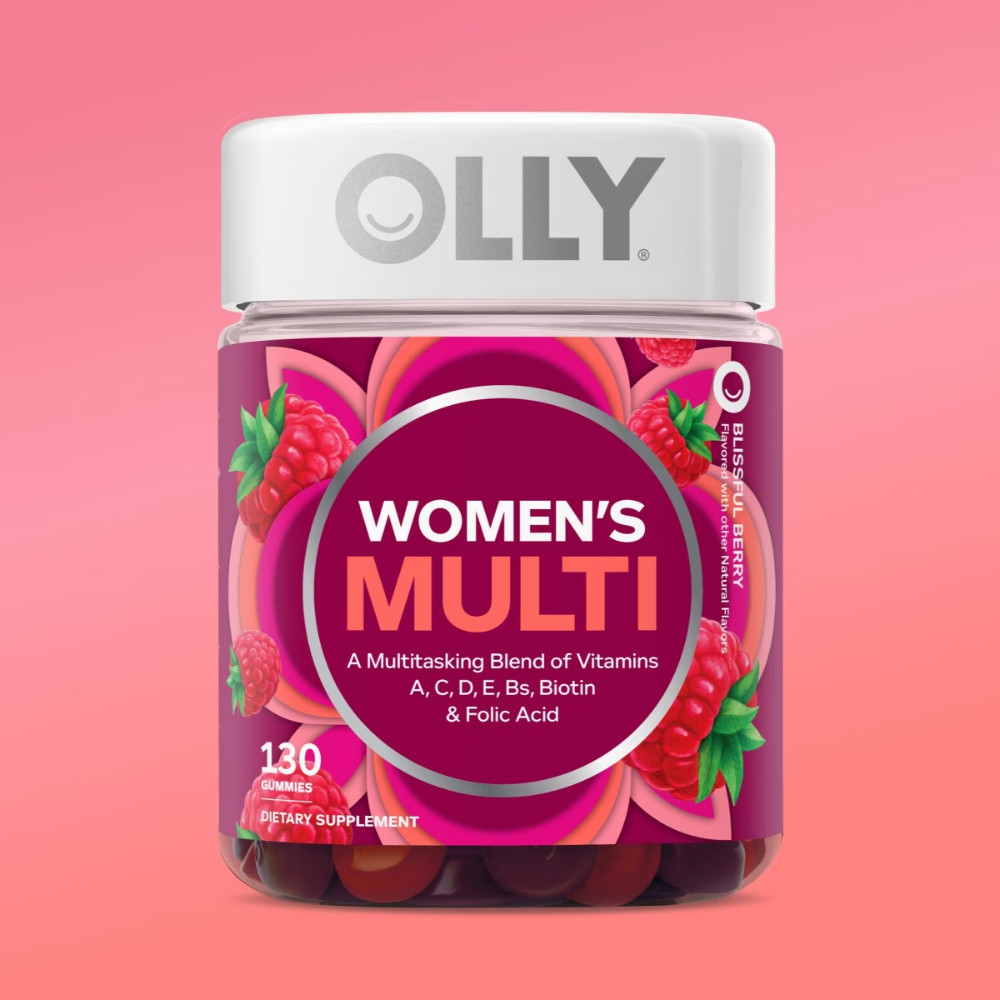 OLLY Womens Multivitamin Gummies – Berry – 130ct No Artificial Colors, Keratin