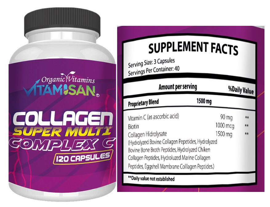 4 Hydrolized Collagen, Vitamin C CAPS, hidrolizado, colageina 10, colageno 480 c