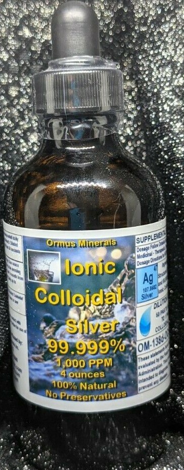FREE SHIPPING!!! COLLOIDAL SILVER 1000 PPM 4 OZ.- IMMUNE SUPPORT WITH DROPPER