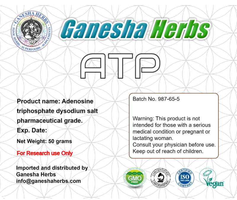 ADENOSINE TRIPHOSPHATE – 100% PURE ATP POWDER 50 GRAMS