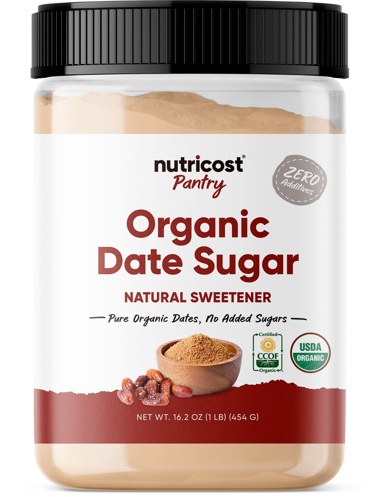 Nutricost Organic Date Sugar (1LB) – USDA Organic, Vegan, GMO-Free