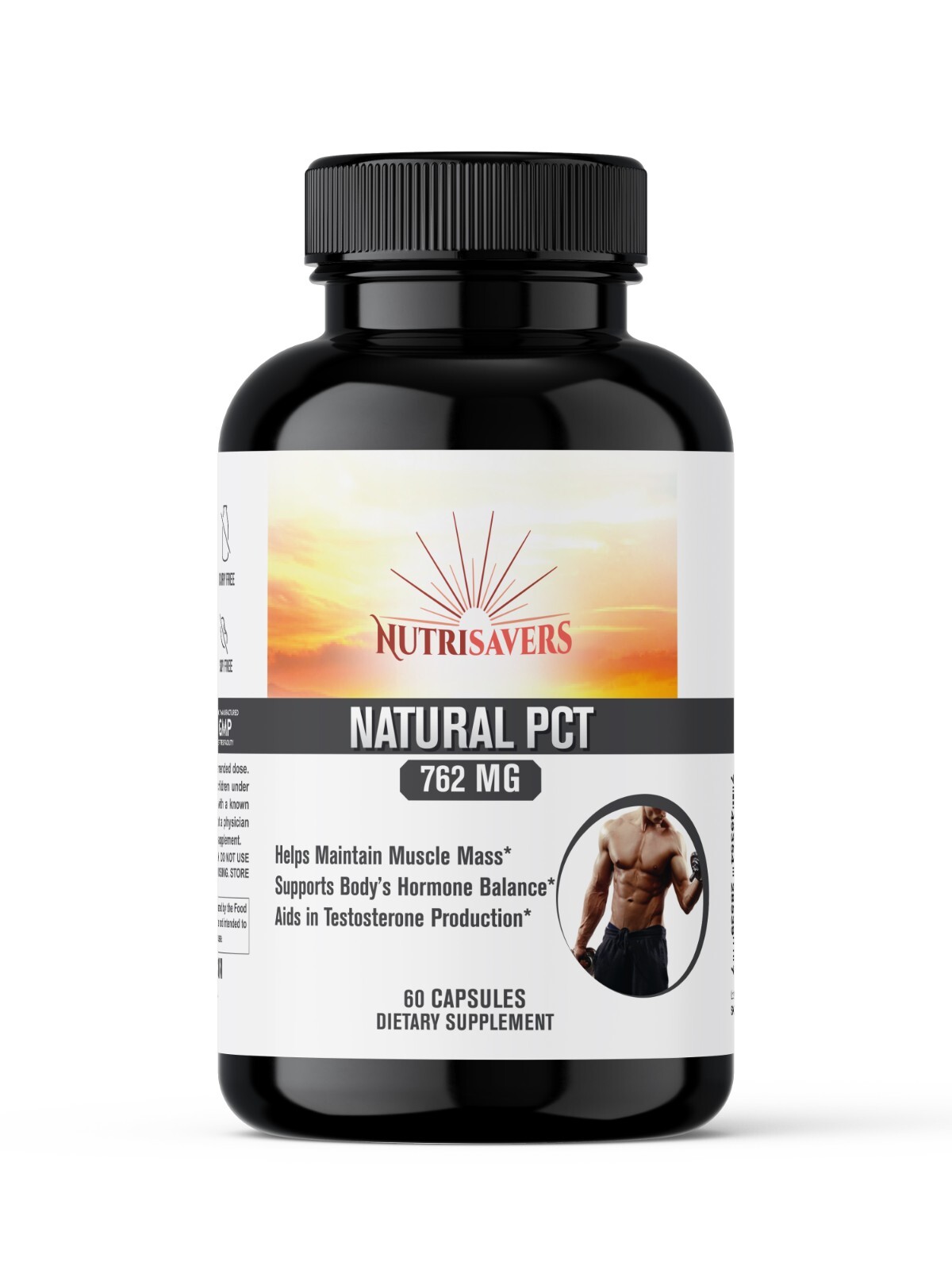 Natural PCT, Rice Flour, Maintain Muscle Restore Natural Balance – 60 Capsules