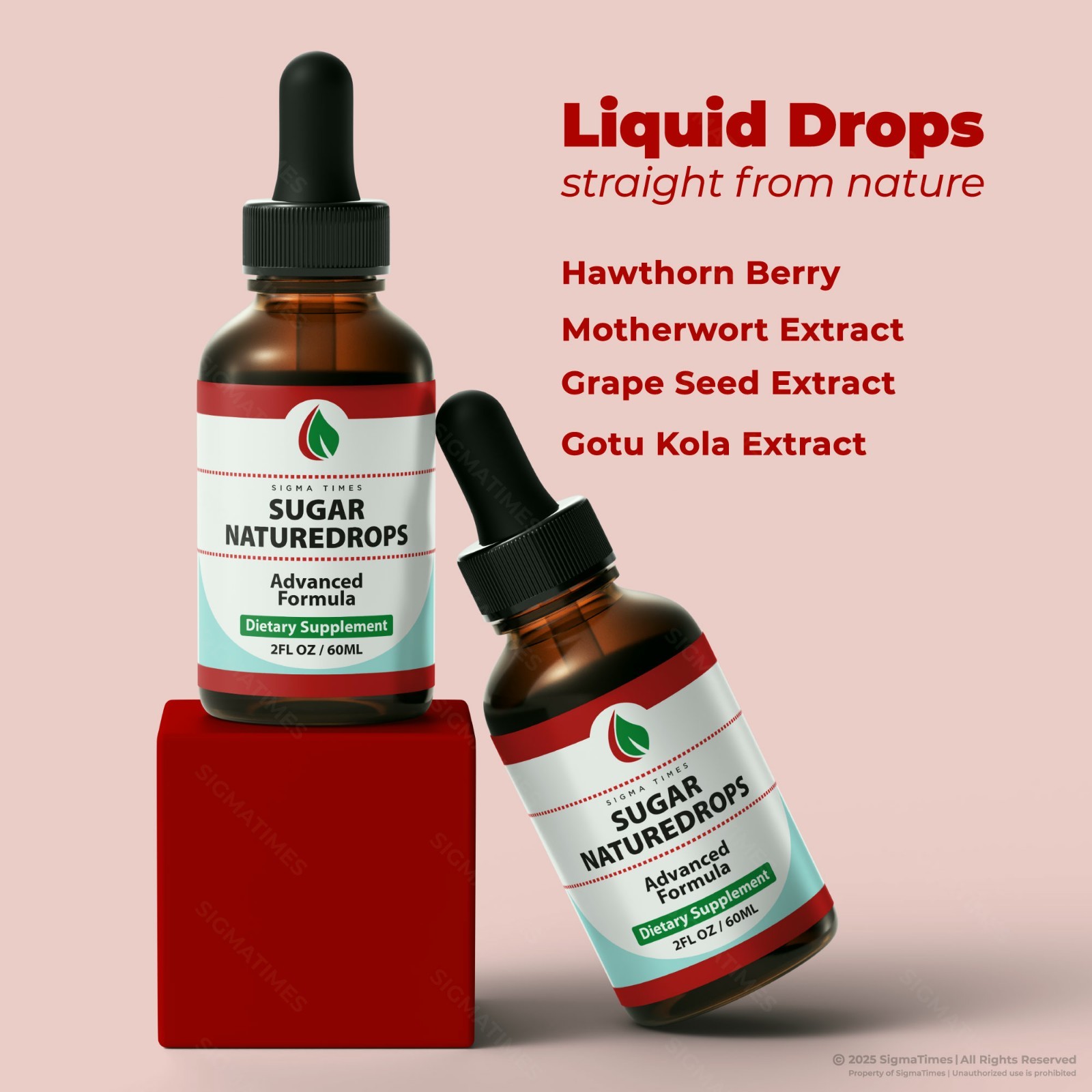 Sugar Nature Drops – Natural Blood Health Support Liquid Supplement (30 servs.)