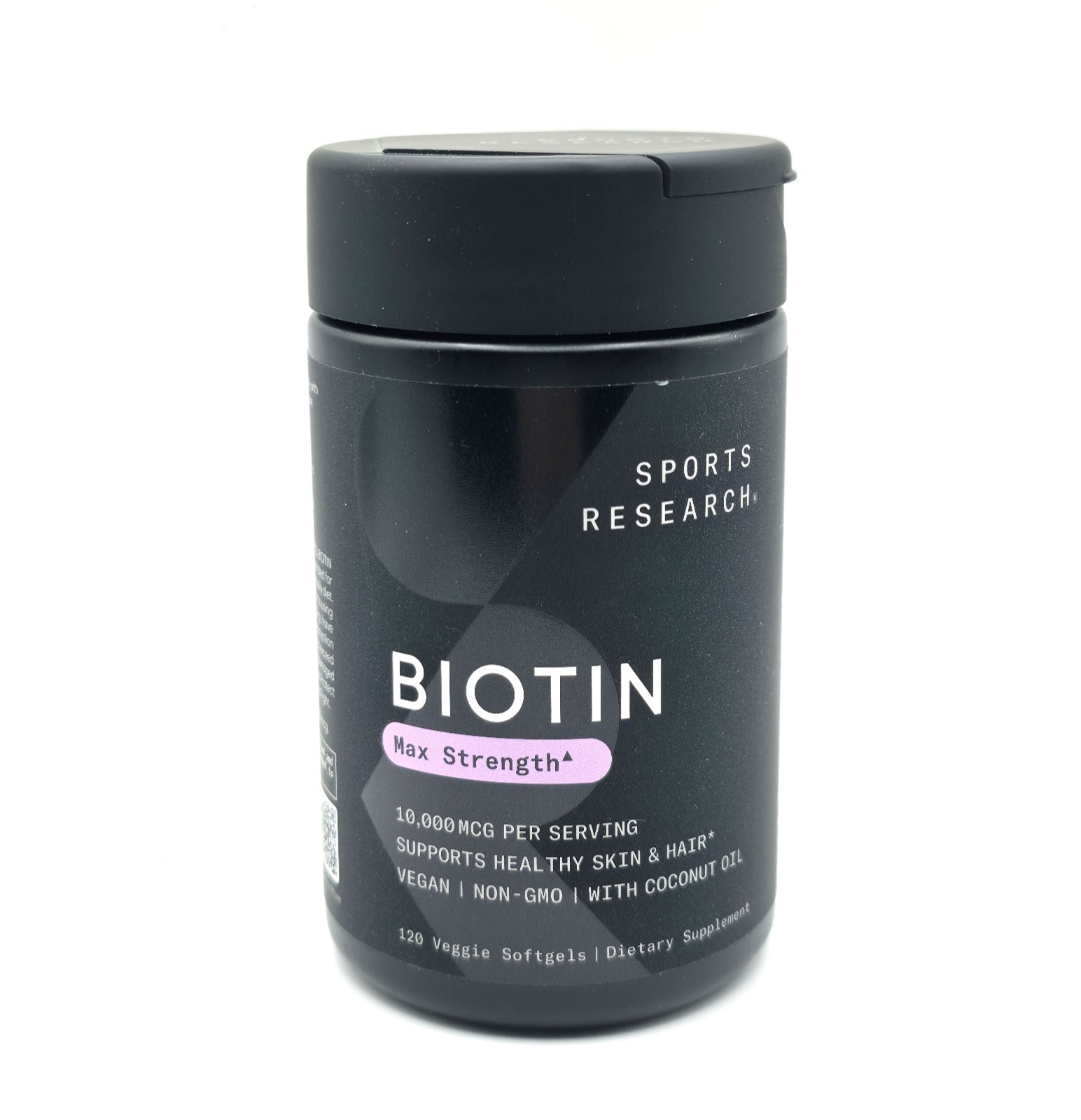 Vegan Biotin 10,000mcg with Organic Coconut Oil – Max Strength Hair Vitamin B7