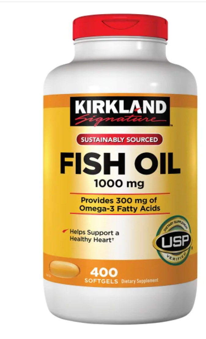 Kirkland Signature Fish Oil 1000 mg., 400 Softgels