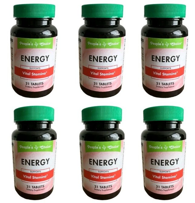 3X Bottles People’s Choice Energy Guarana Green Tea Ginseng stamina 63 Capsules
