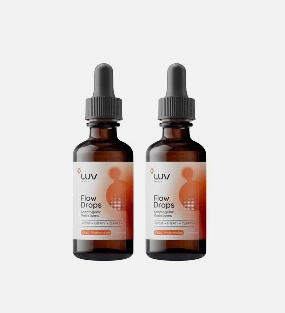 LUV Health Flow Drops – Health LUV Flow Adaptogen Mushroom Blend Drops 2-Pack US