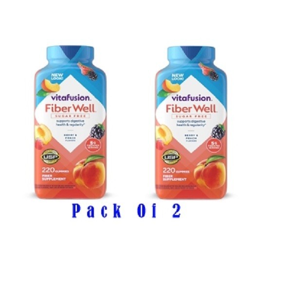 2 PACK – Vitafusion Fiber Well Gummies 220 Count {Total 440 Gummies} – NEW