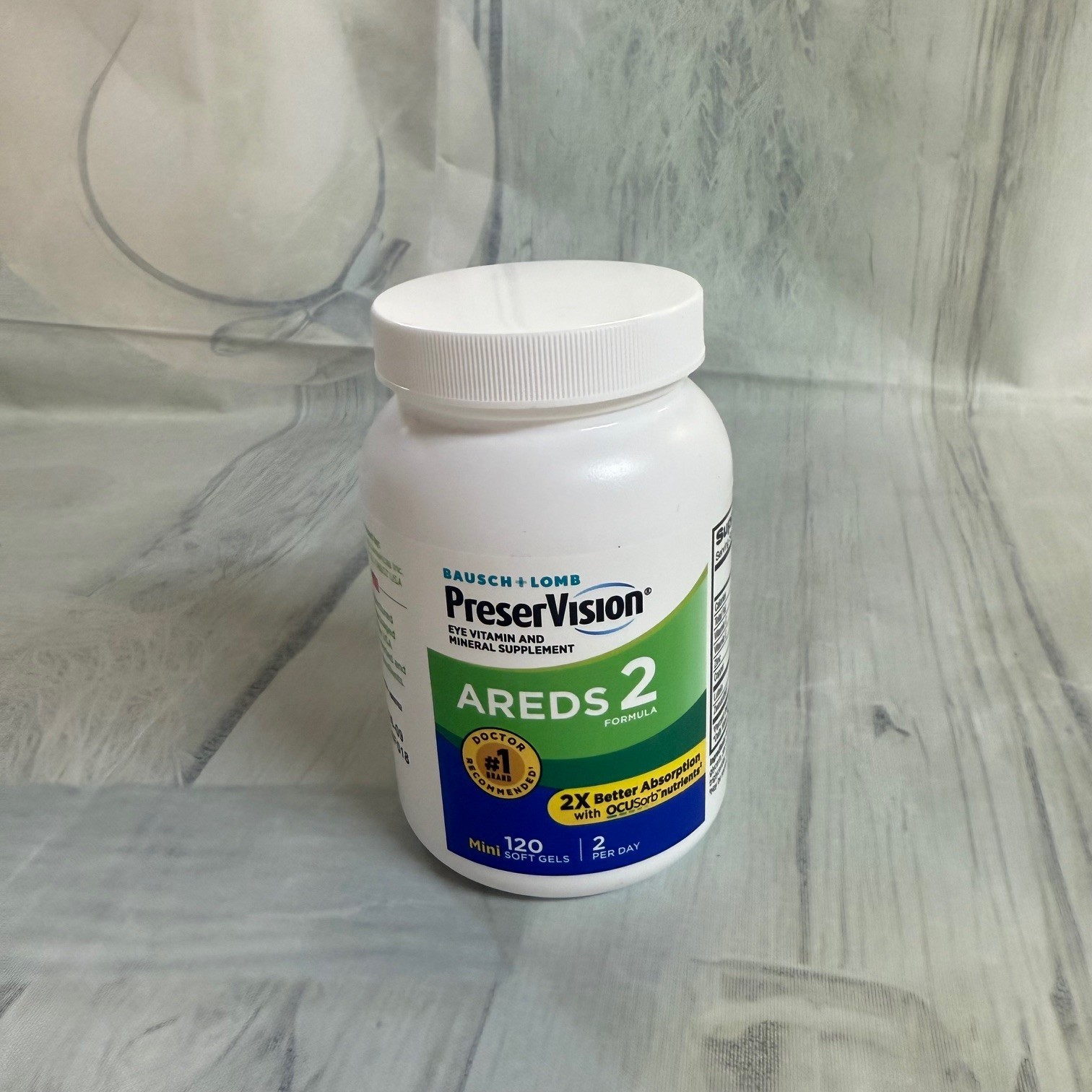 Bausch+Lomb PreserVision AREDS 2 Formula 120 Softgels ( LOT OF 2)EXP. 2026-09