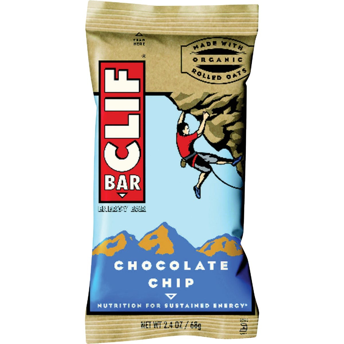 Clif Bar Chocolate Chip 2.4 Oz. Energy Nutrition Bar 112444 Pack of 12 Clif Bar