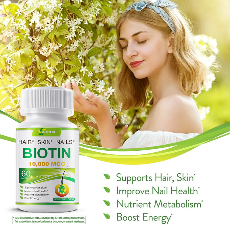 10000Mcg Biotin Collagen Capsules – Maximum Potency for Hair, Skin, Nails