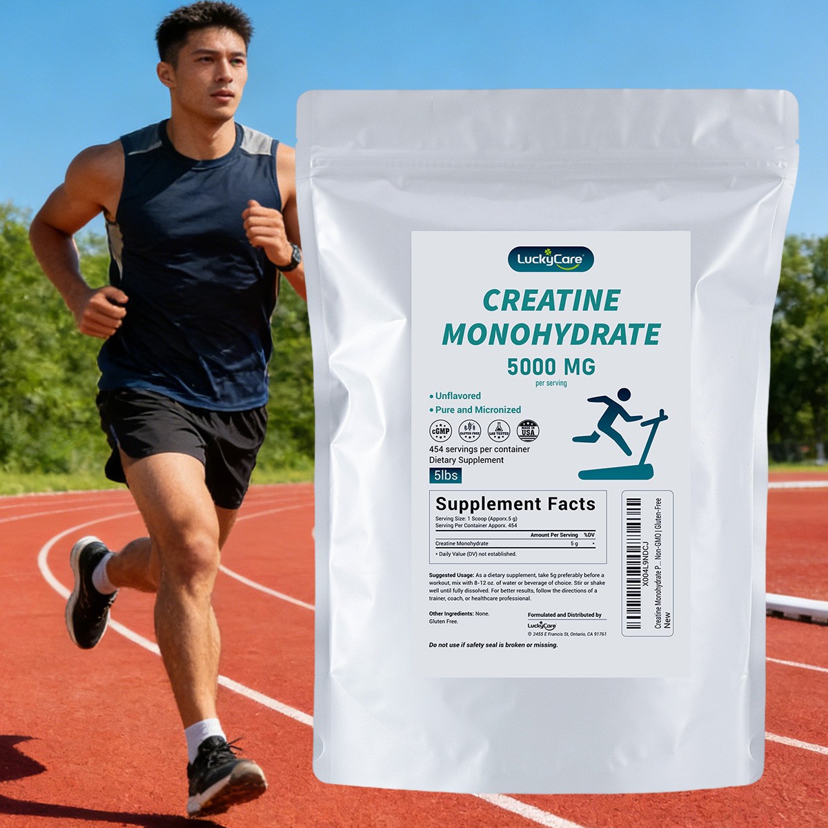 Bulk Creatine Powder Monohydrate Micronized Unflavored 1kg 2.27kg Gym Supplement