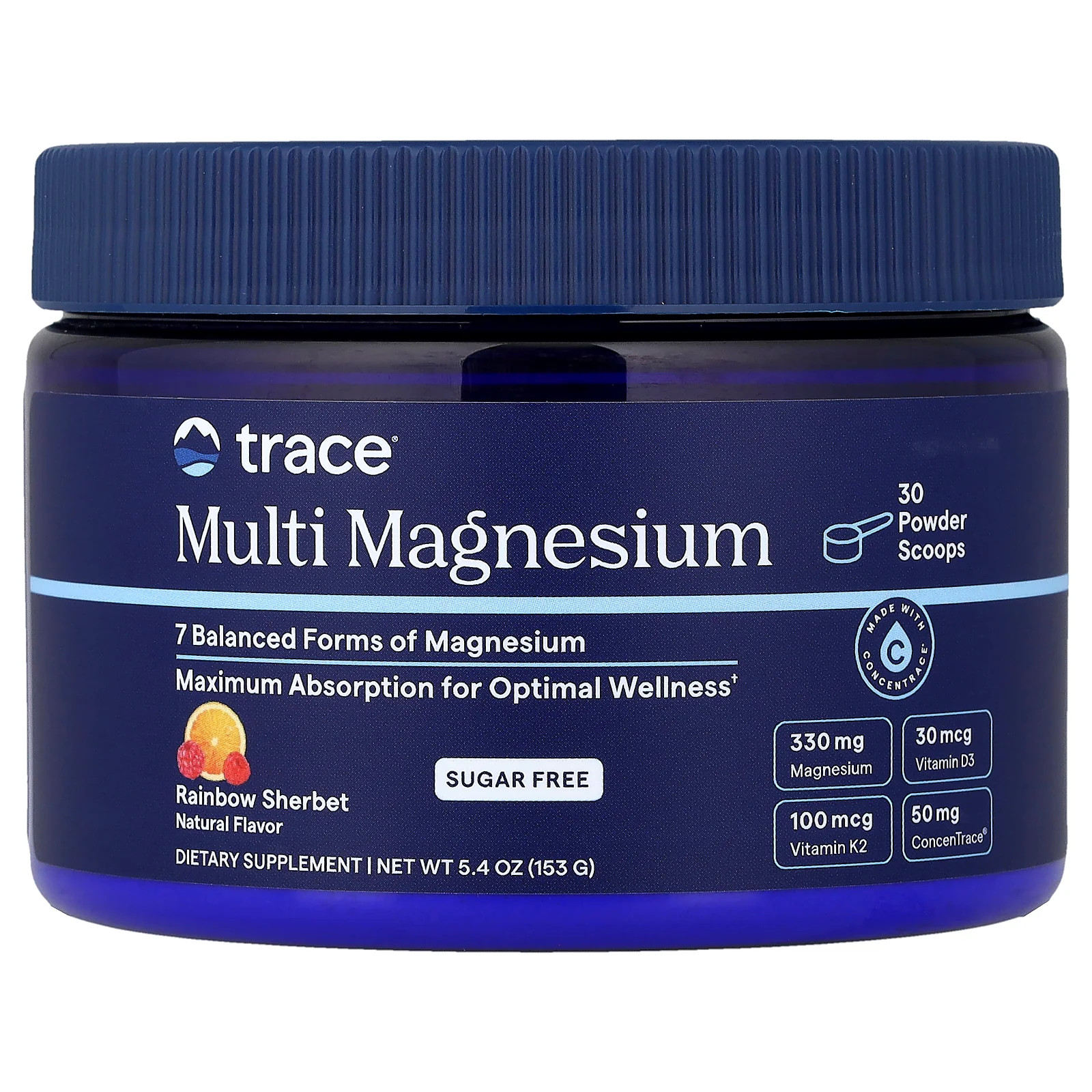 2 X Trace, Multi Magnesium, Rainbow Sherbert, 5.4 oz (153 g)