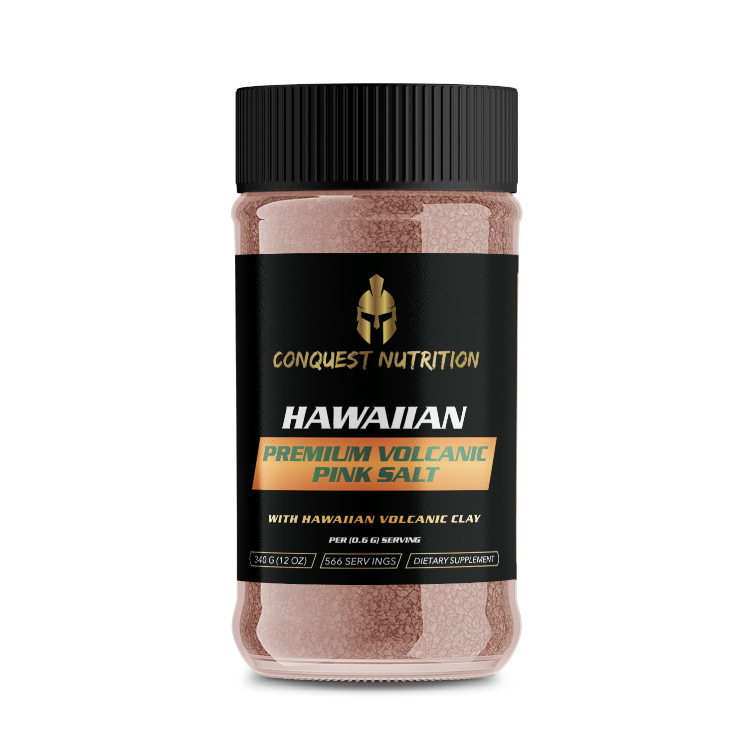 Conquest Hawaiian Volcanic Pink Salt 12oz Mineral Rich Gourmet Sea Salt