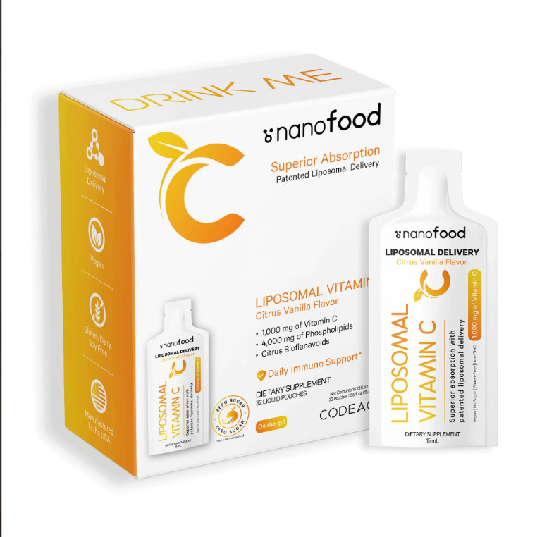Nanofood, Liposomal Vitamin C, Citrus Vanilla, 32 Pouches, 0.5 fl oz (15 ml)-New