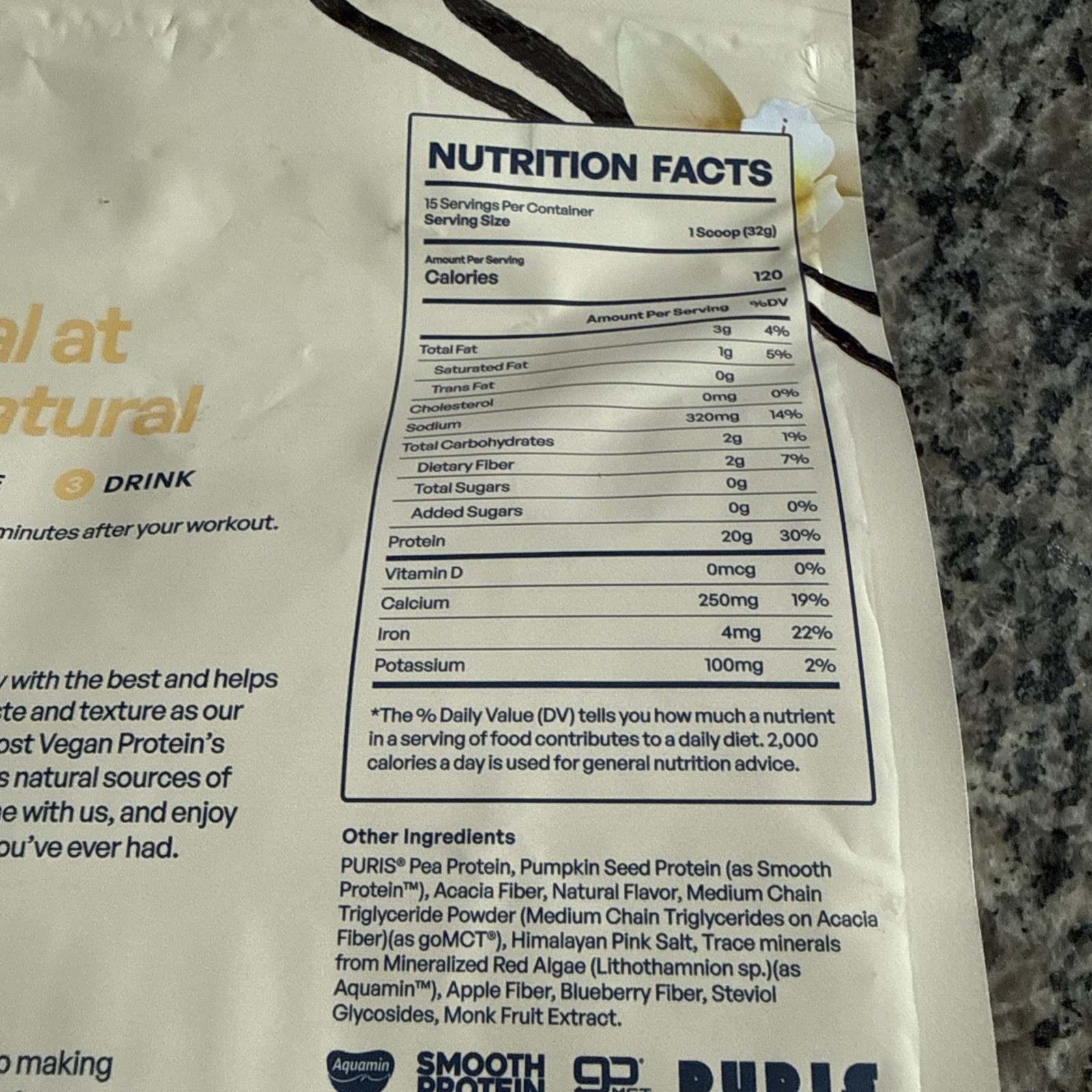 Be Amazing Vegan Protein Powder – Vanilla – 16.9oz EXP 8/28