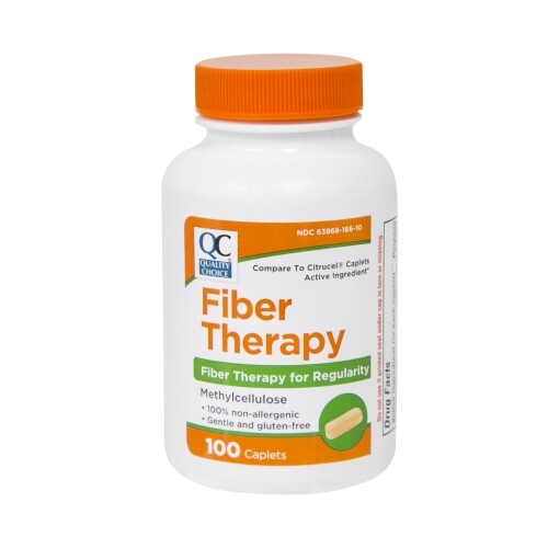 Quality Choice Fiber Therapy for Regularity Methylcellulose 500 mg 100 Caplets