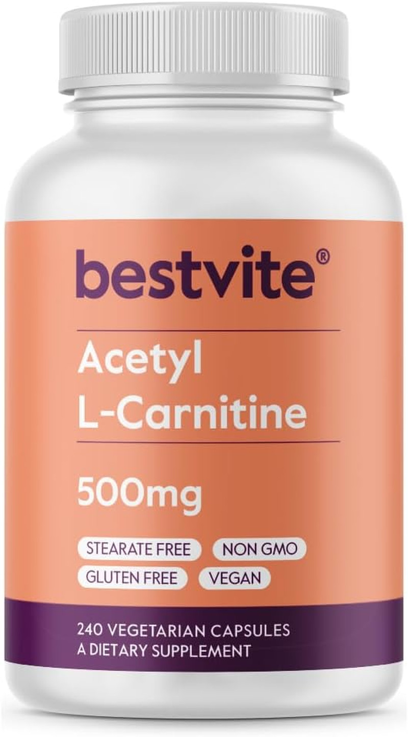 Acetyl L-Carnitine 500Mg (240 Vegetarian Capsules) – No Stearates – Vegan – Non