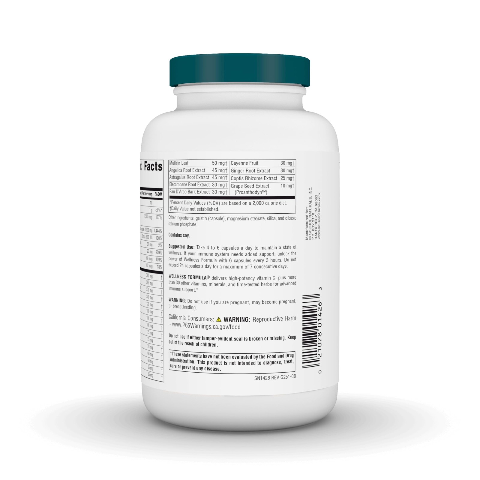 Source Naturals Wellness Formula Bio-Aligned 240 Count (Pack of 1), No Color