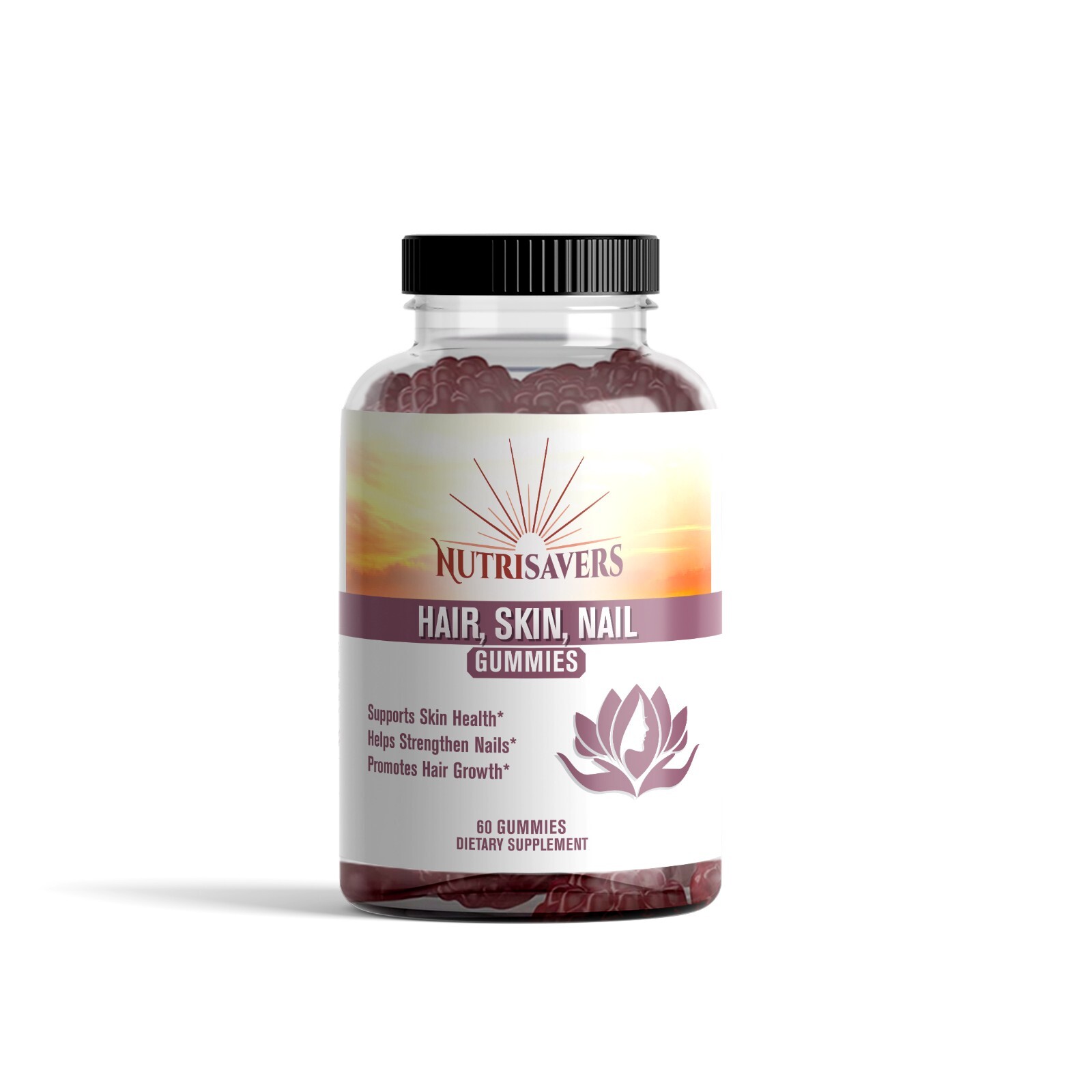 Hair, Skin & Nails Gummy, Vitamins with Biotin – Dietary Supplement – 60 Gummies