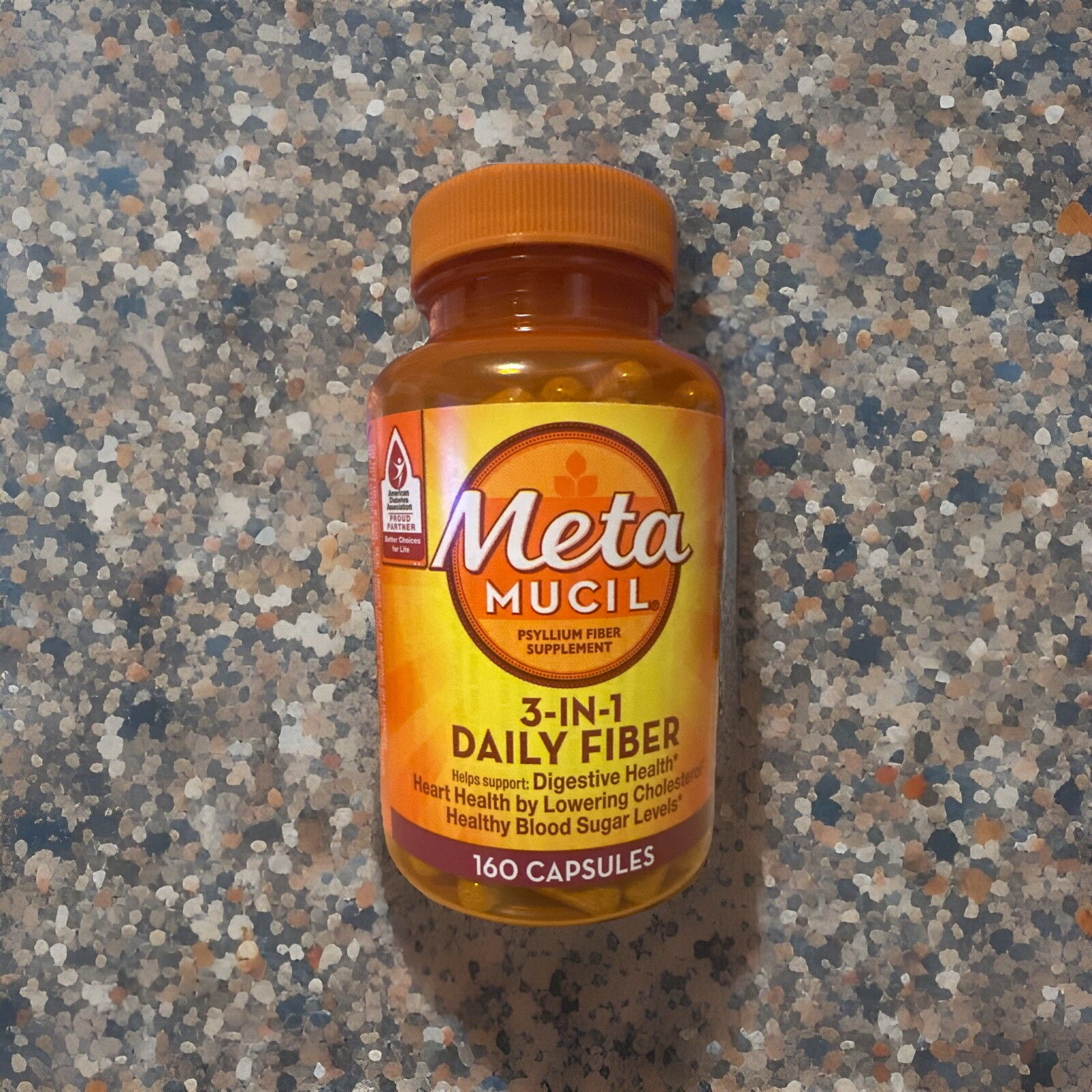 Metamucil 3 in 1 Fiber 160 Capsules Psyllium Fiber EXP 03/2027