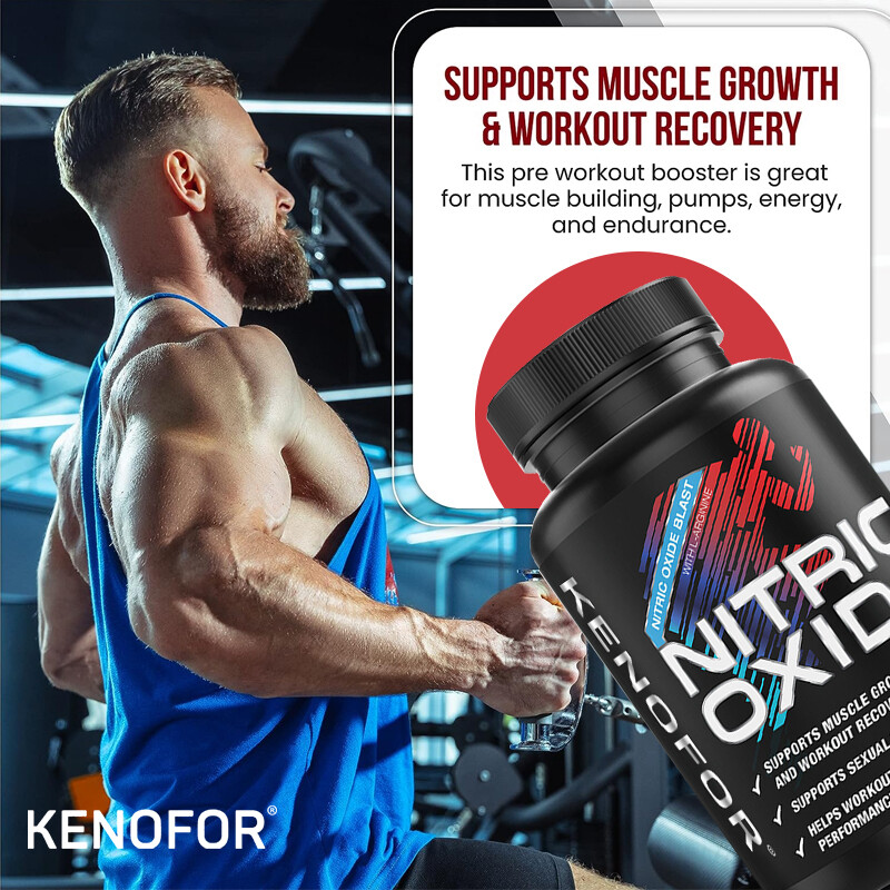Nitric Oxide L-Arginine Pre Workout+Testosterone Booster,L-Citrulline Men’s,Test