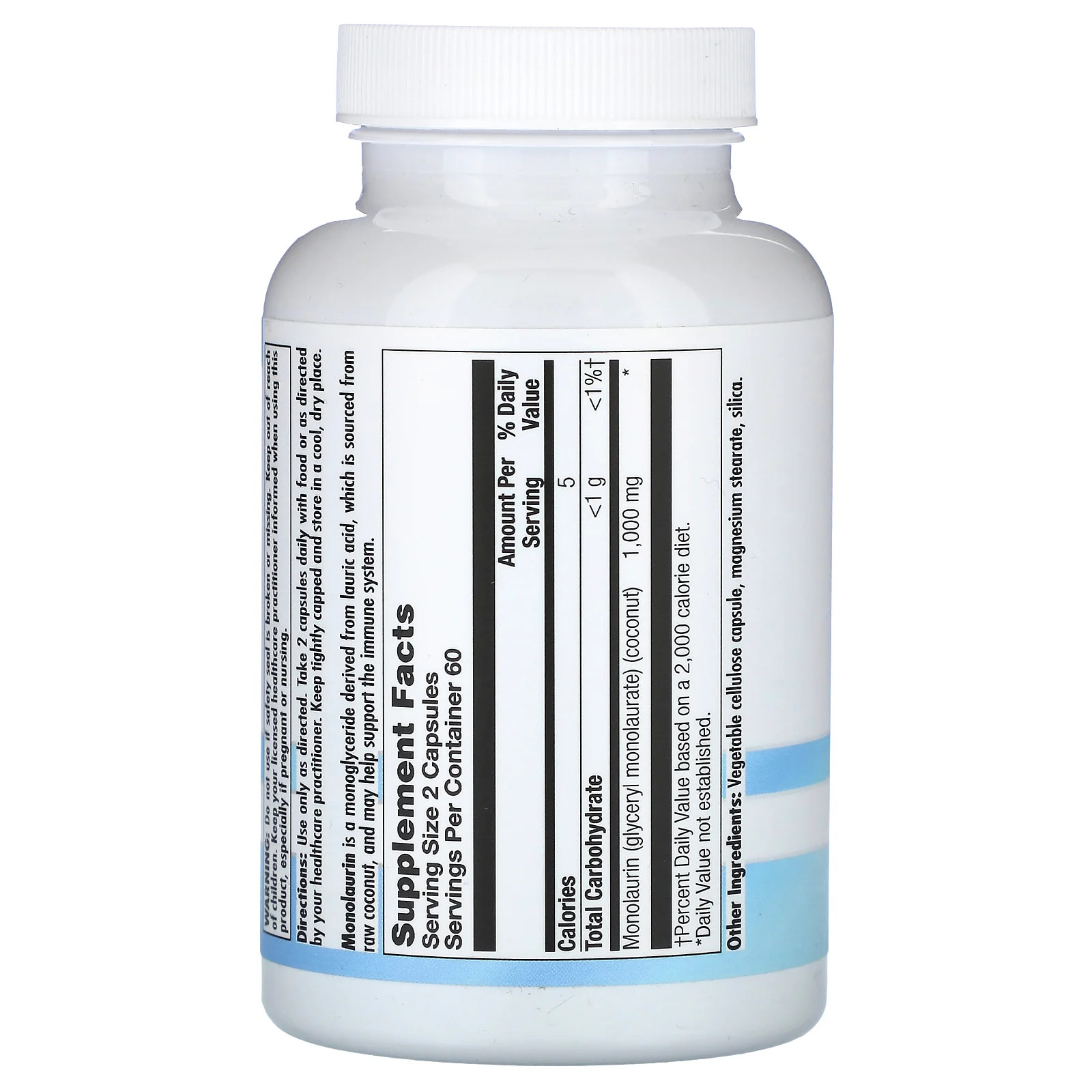 2 X Nutra BioGenesis, Monolaurin, 120 Capsules (500 mg per Capsule)