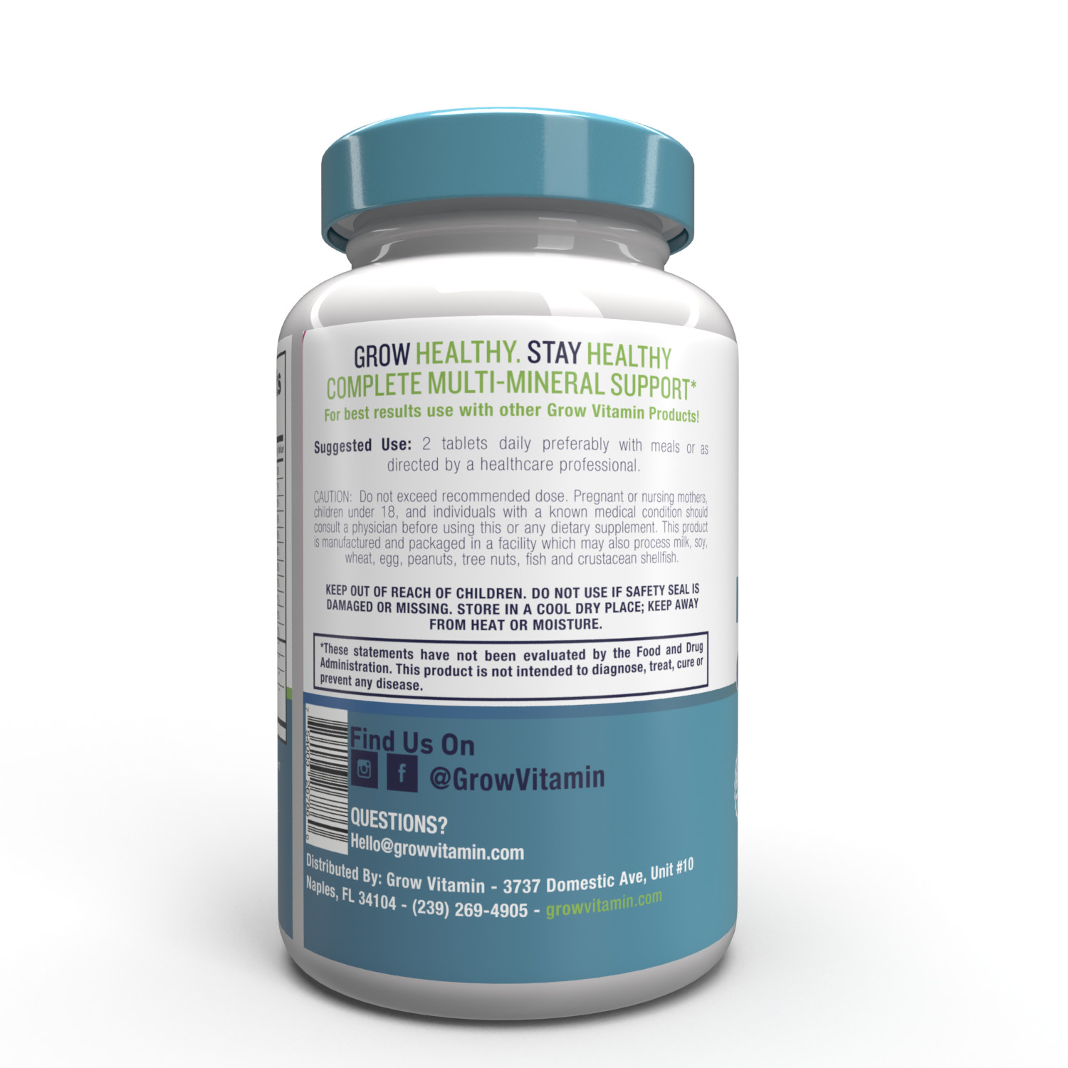 Mega Minerals Supplement Complete Mineral Complex W/ Calcium Magnesium Potassium