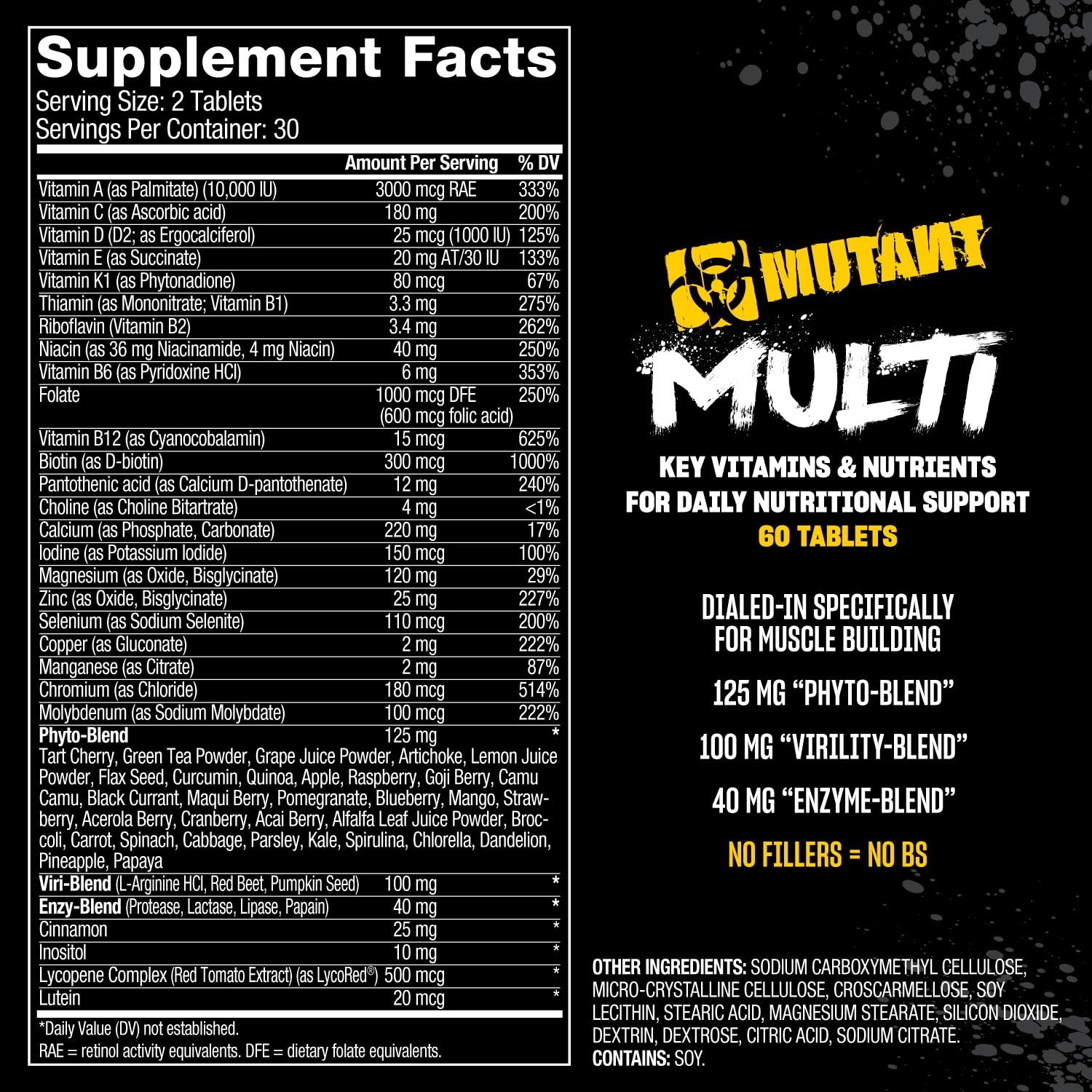 Mutant Multi – High Potency Vitamins with 75+ 1 Count (Pack of 1), 0