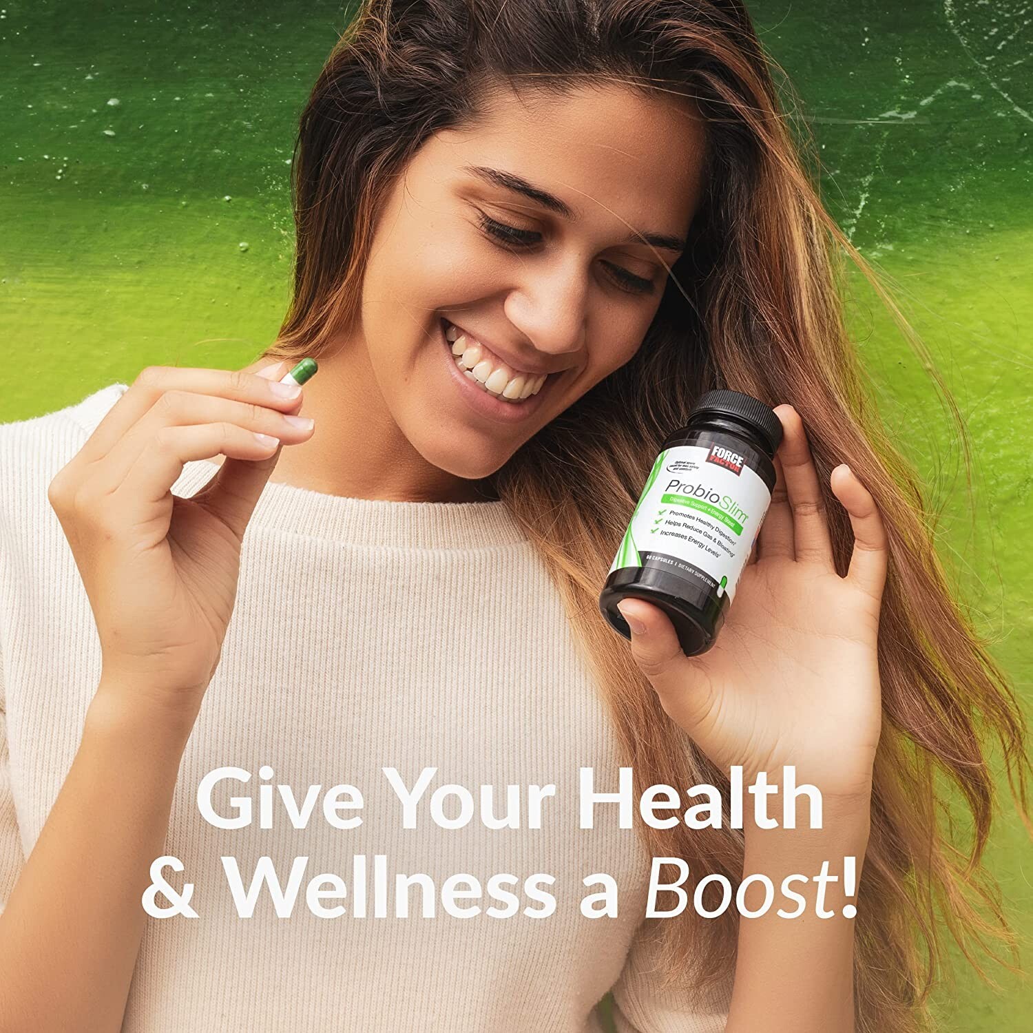 Force Factor ProbioSlim Probiotic Supplement Weight Loss – Unisex (120 Capsules)