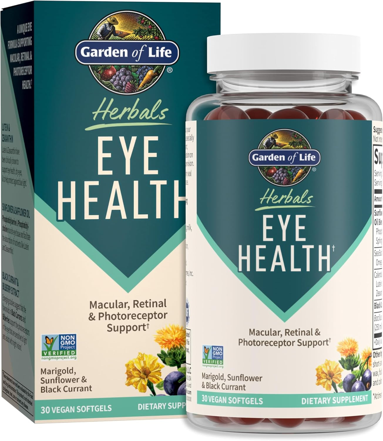 Herbals Eye Health Supplement with Sunflower & Safflower Oil, Lutein, Zeaxant…