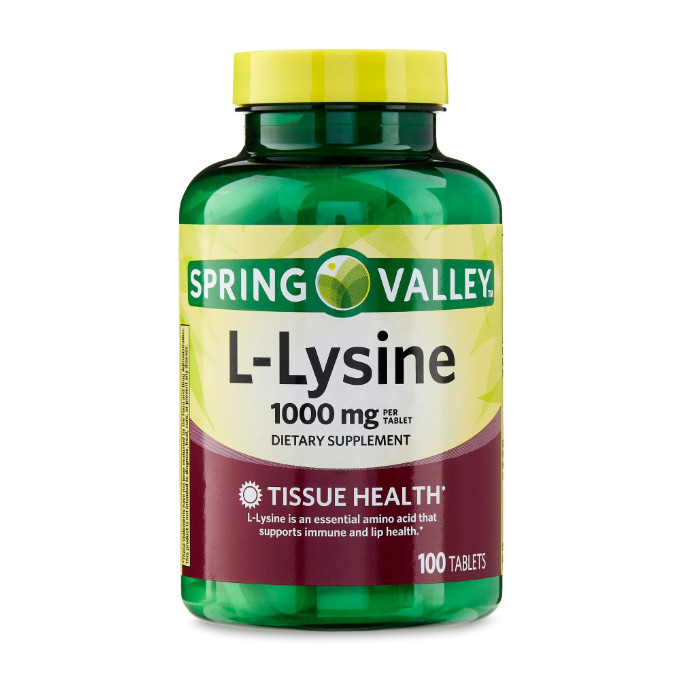 Spring Valley L-lysine Tablets 1000 mg 100 Tablets Fresh Stock Free Shipping