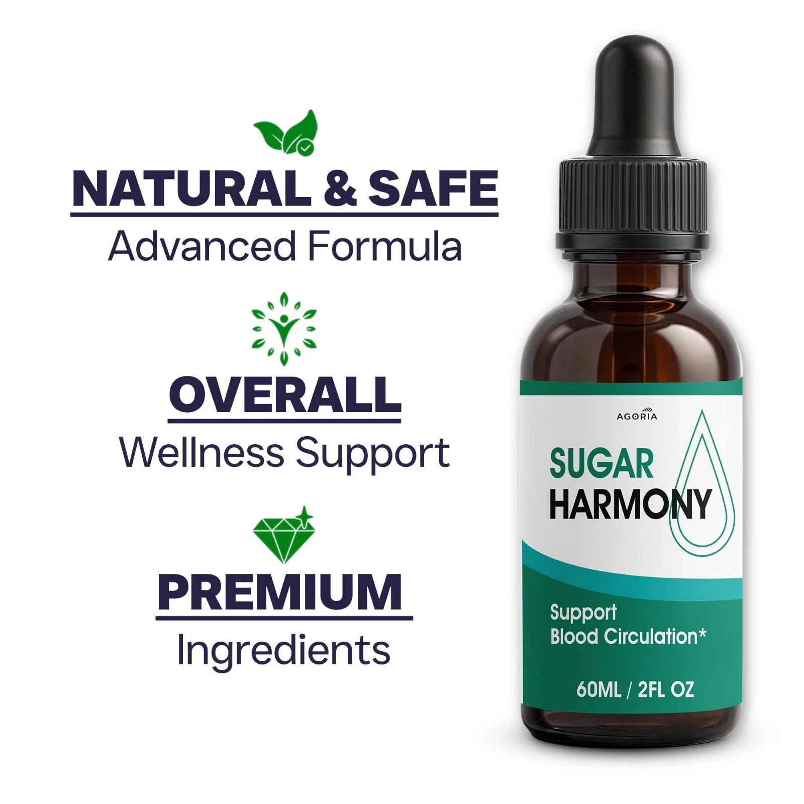 (6 Pack) Sugar Harmony Drops, SugarHarmony Maximum Strength Blood Support