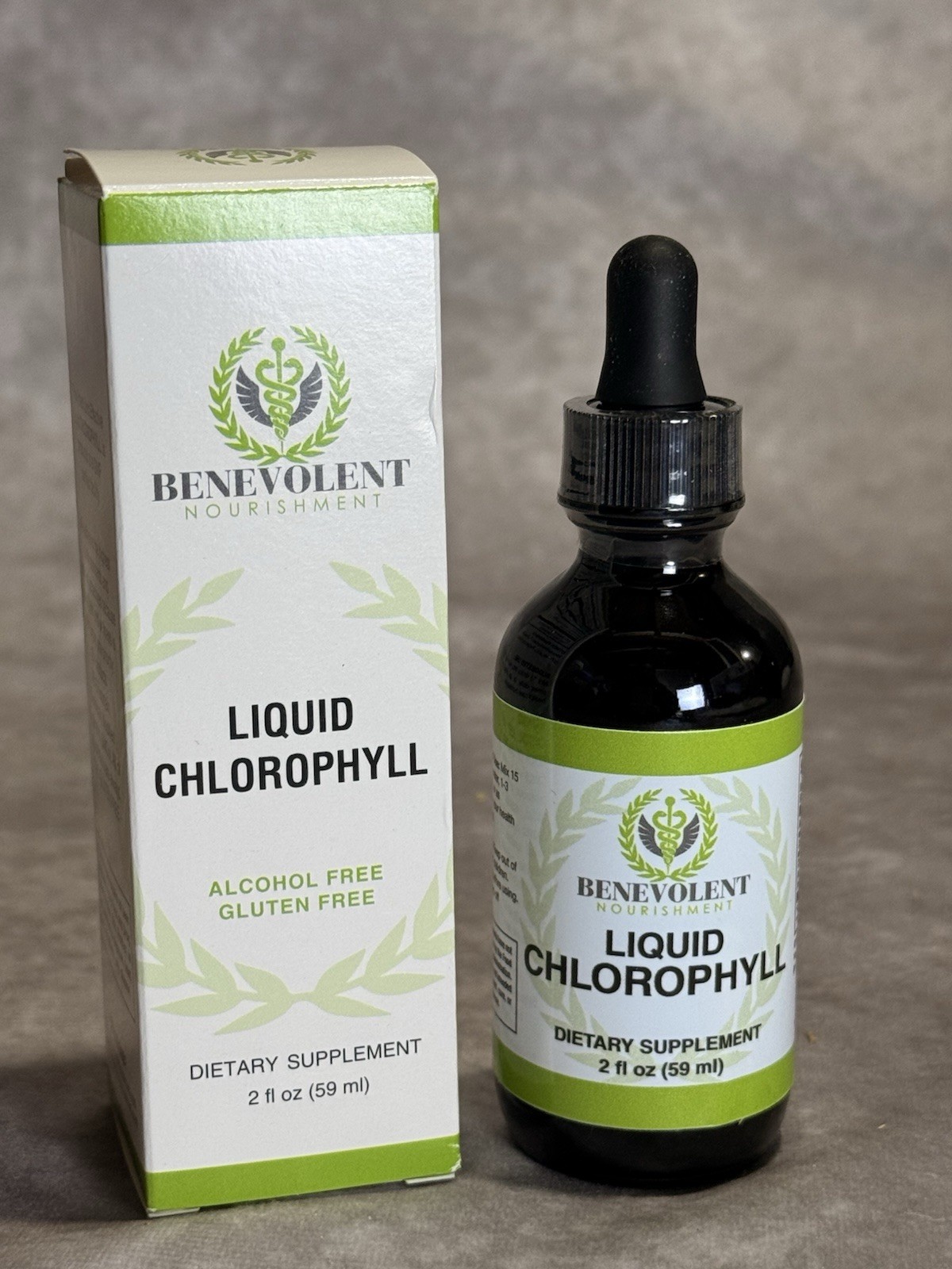Benevolent Nourishment Liquid Chlorophyll Alcohol Free Peppermint 2 fl oz
