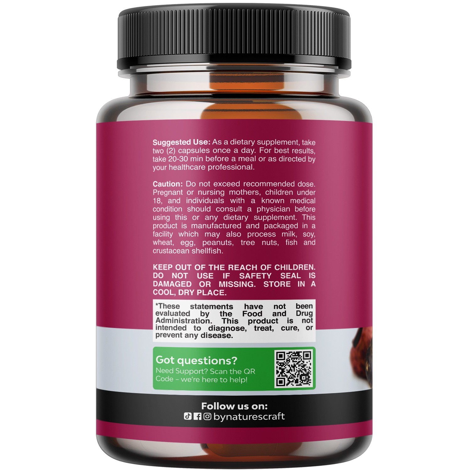 Organic Maca Root Capsules for Women – Potent Herbal Supplement 120ct