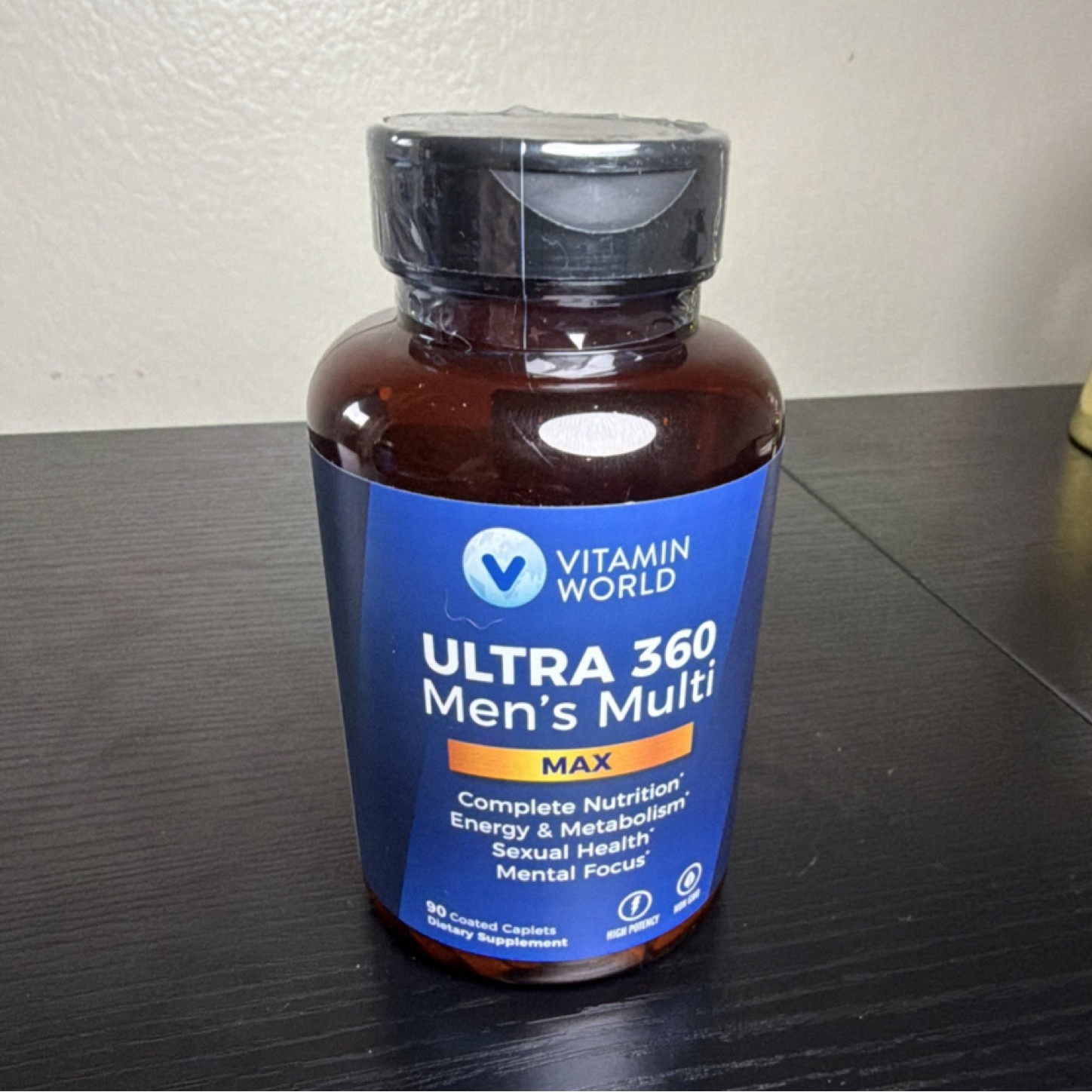 Vitamin World Ultra 360 Men’s Multi Max High Potency Non-GMO 90 Caplets