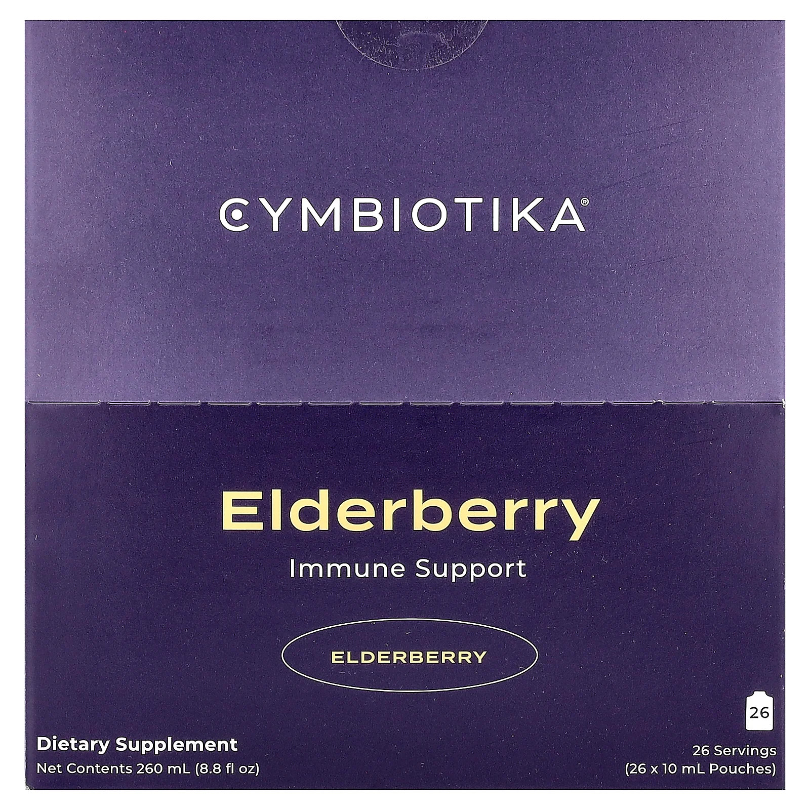 2 X Cymbiotika, Elderberry Immune Support, 26 Pouches, 0.3 fl oz (10 ml) Each