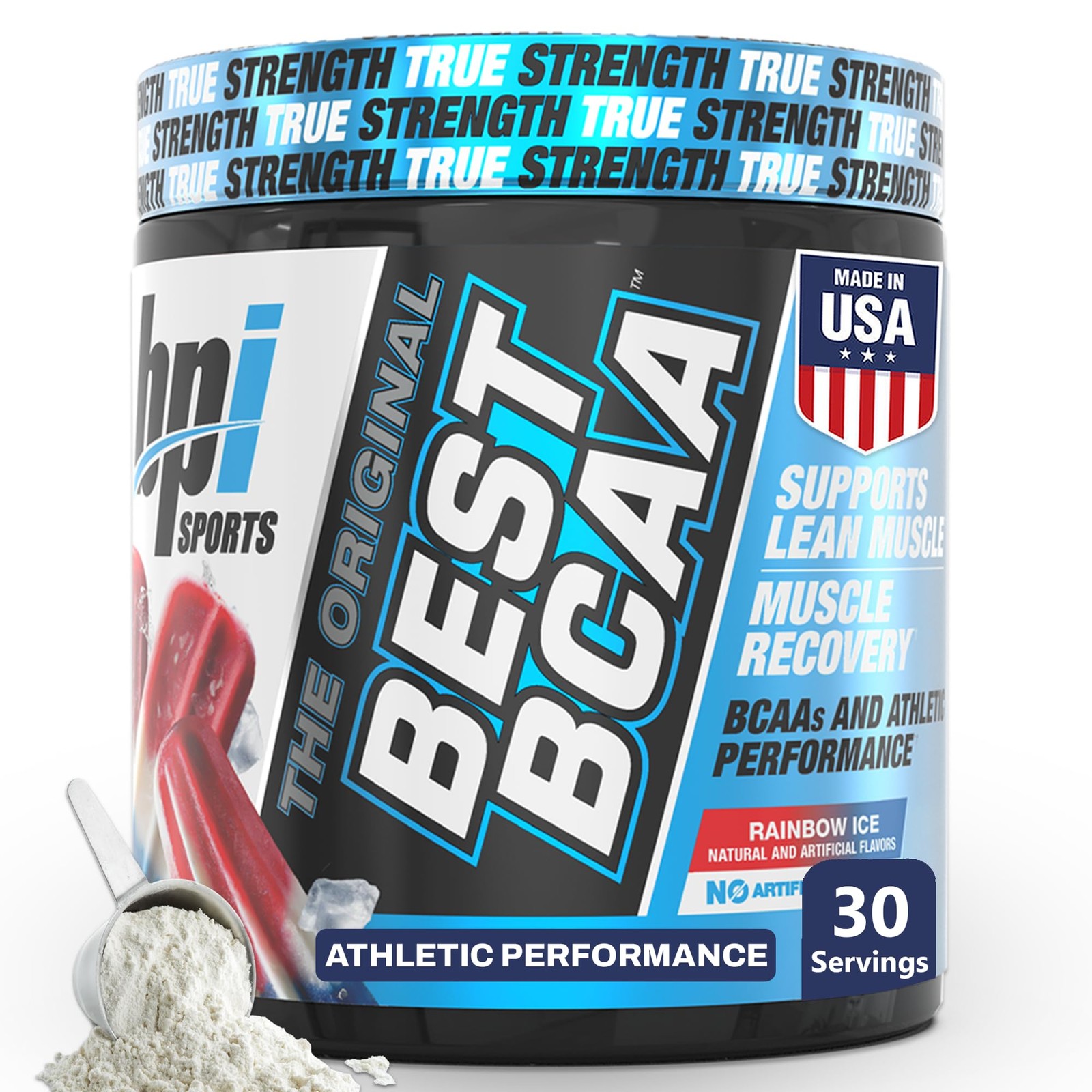 BPI Sports BEST BCAA Powder Rainbow Ice 10.58 Ounce (Pack of 1), Multicolor
