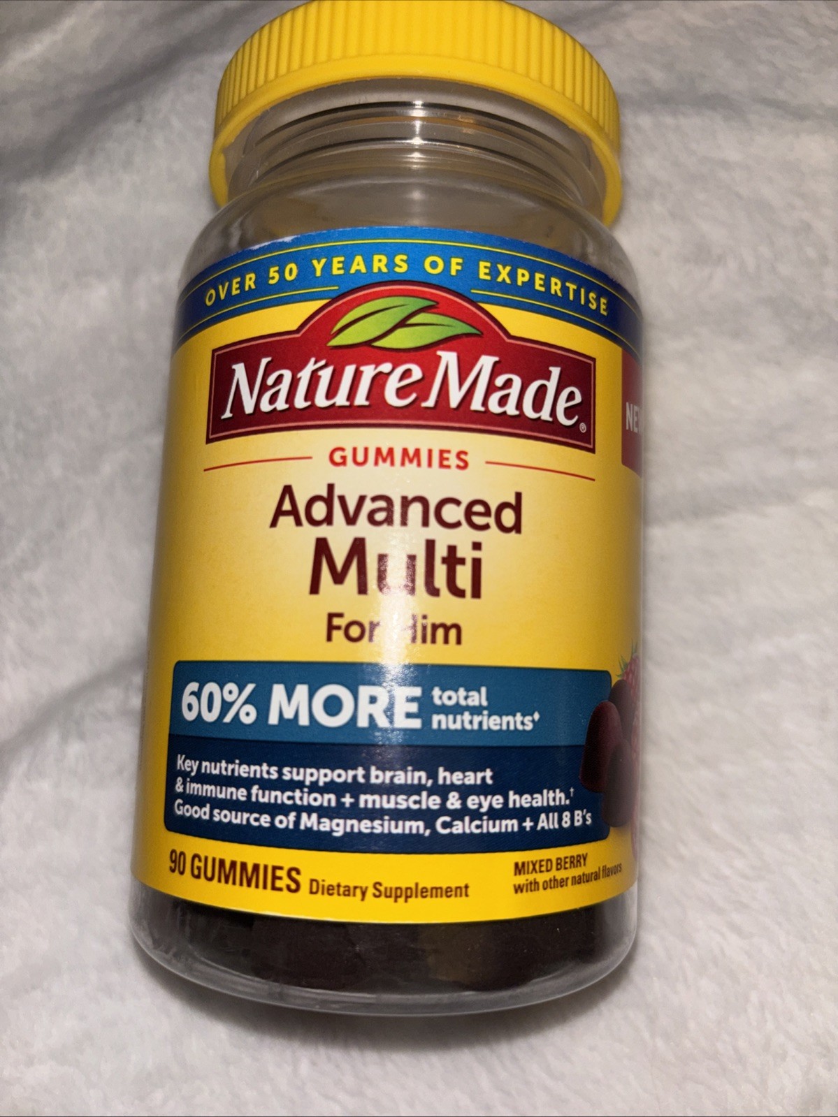 Nature Made Advanced Multivitamin Men Gummies, Mixed Berry 90ct EXP 6/2026
