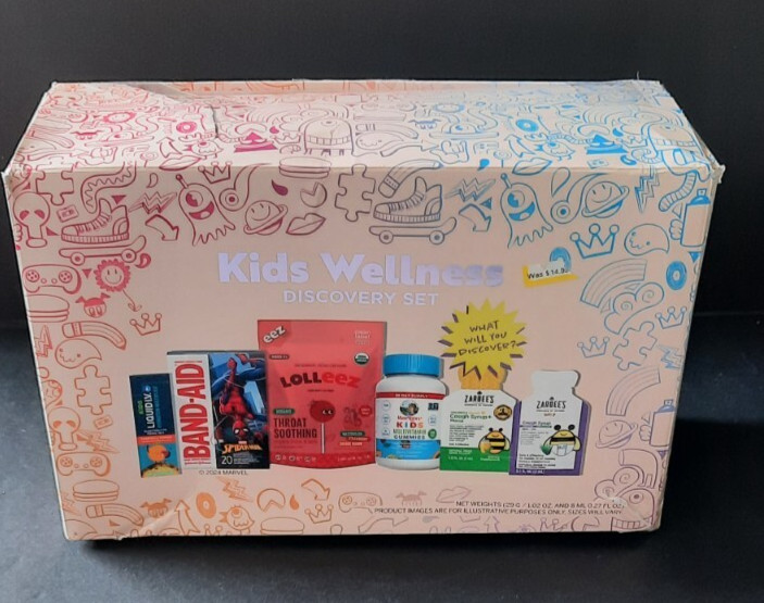 Kid’s Wellness Discovery Box Set Zarbee’s Lolleez MaryRuth’s Band-Aid NIB Sealed