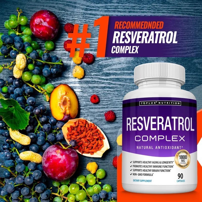 Resveratrol Supplement 1800mg Natural Antioxidant