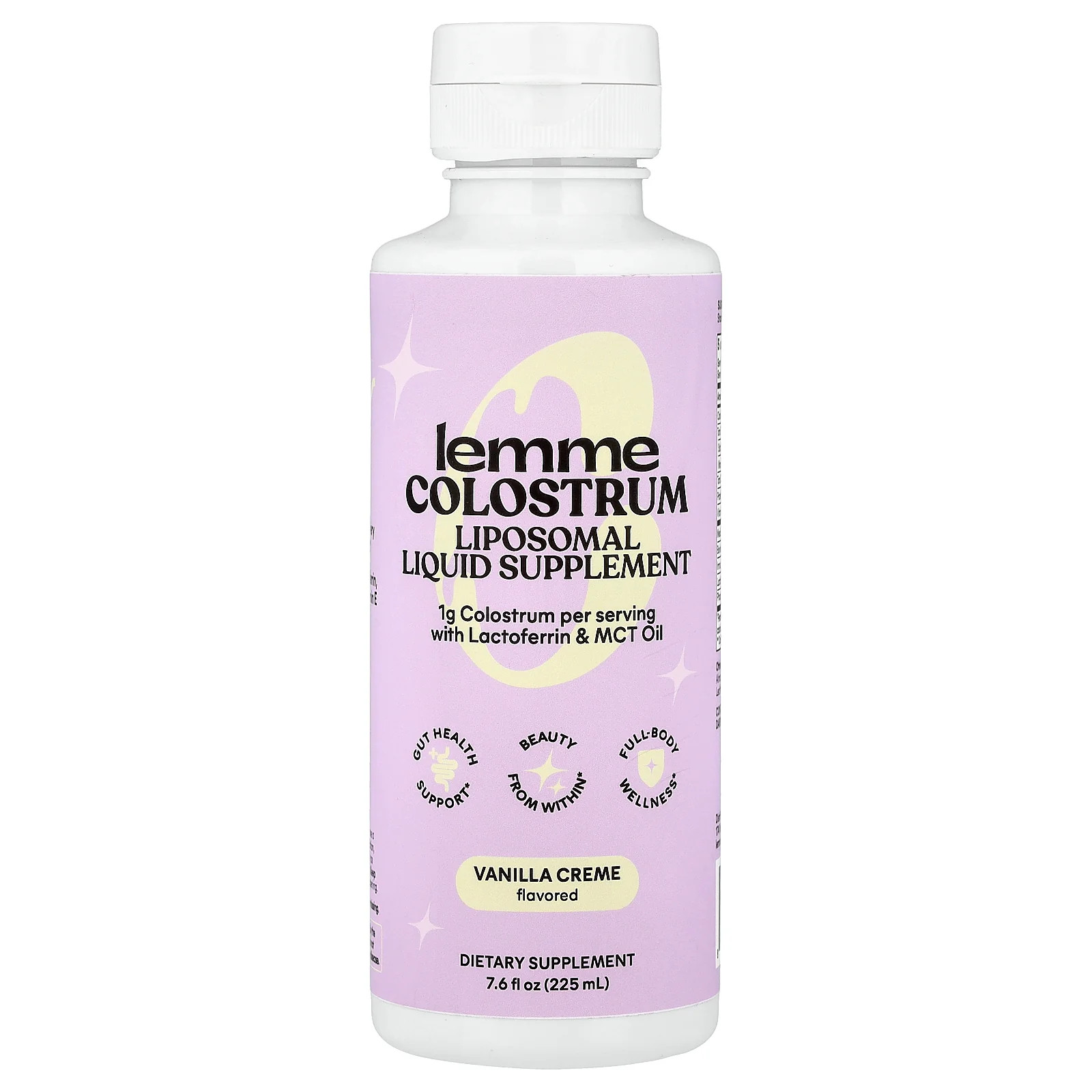 2 X Lemme, Colostrum, Liposomal Liquid Supplement, Vanilla Creme, 7.6 fl oz (22
