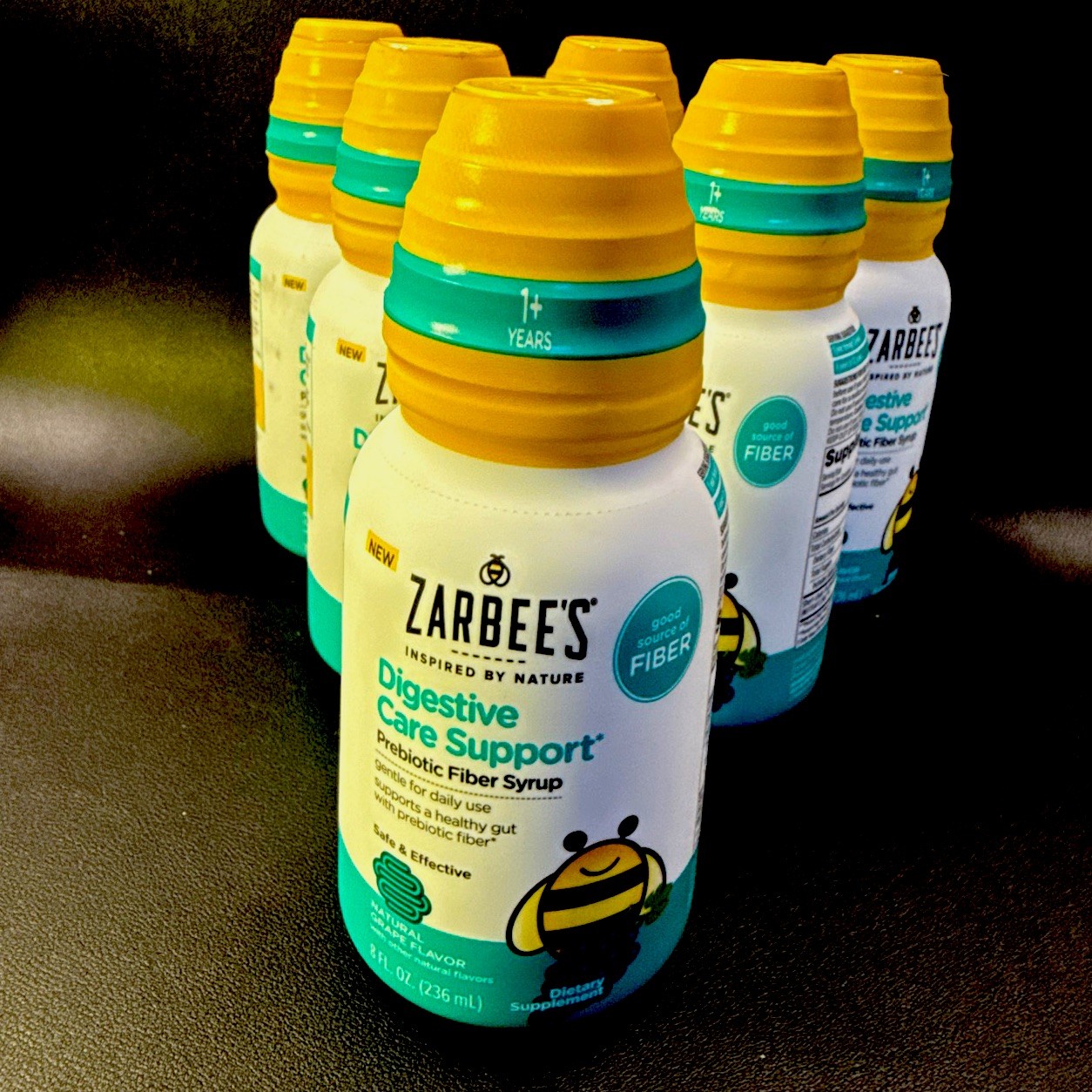 Zarbee’s Children’s Digestive Care Support Prebiotic Fiber Syrup Grape, 8.0 floz