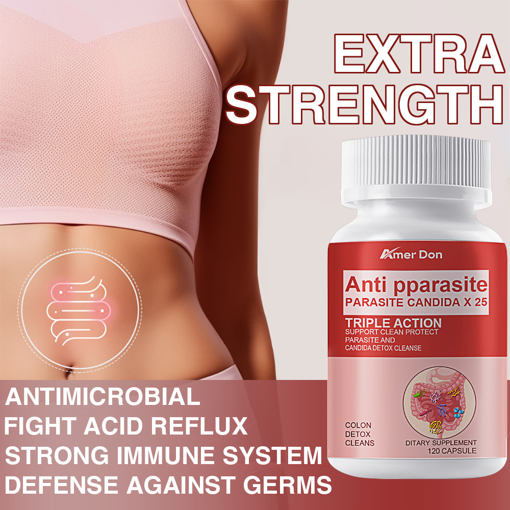 Candida Cleanse 60/120 Capsules Gut & Colon Support Natural Herbs for Intestinal