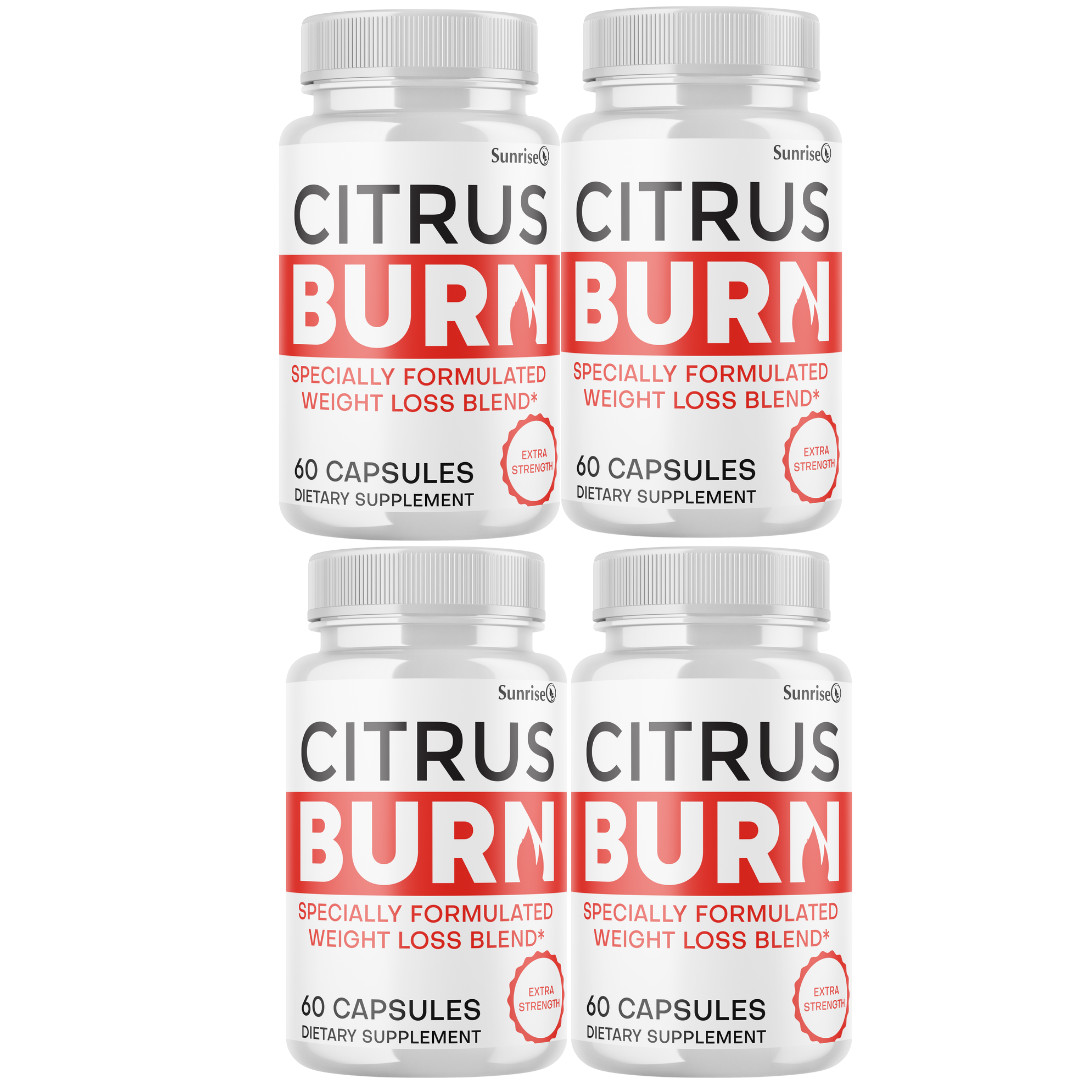 Citrus Burn Weight Loss Supplement, (4 pack) Official Fat Burn Formula