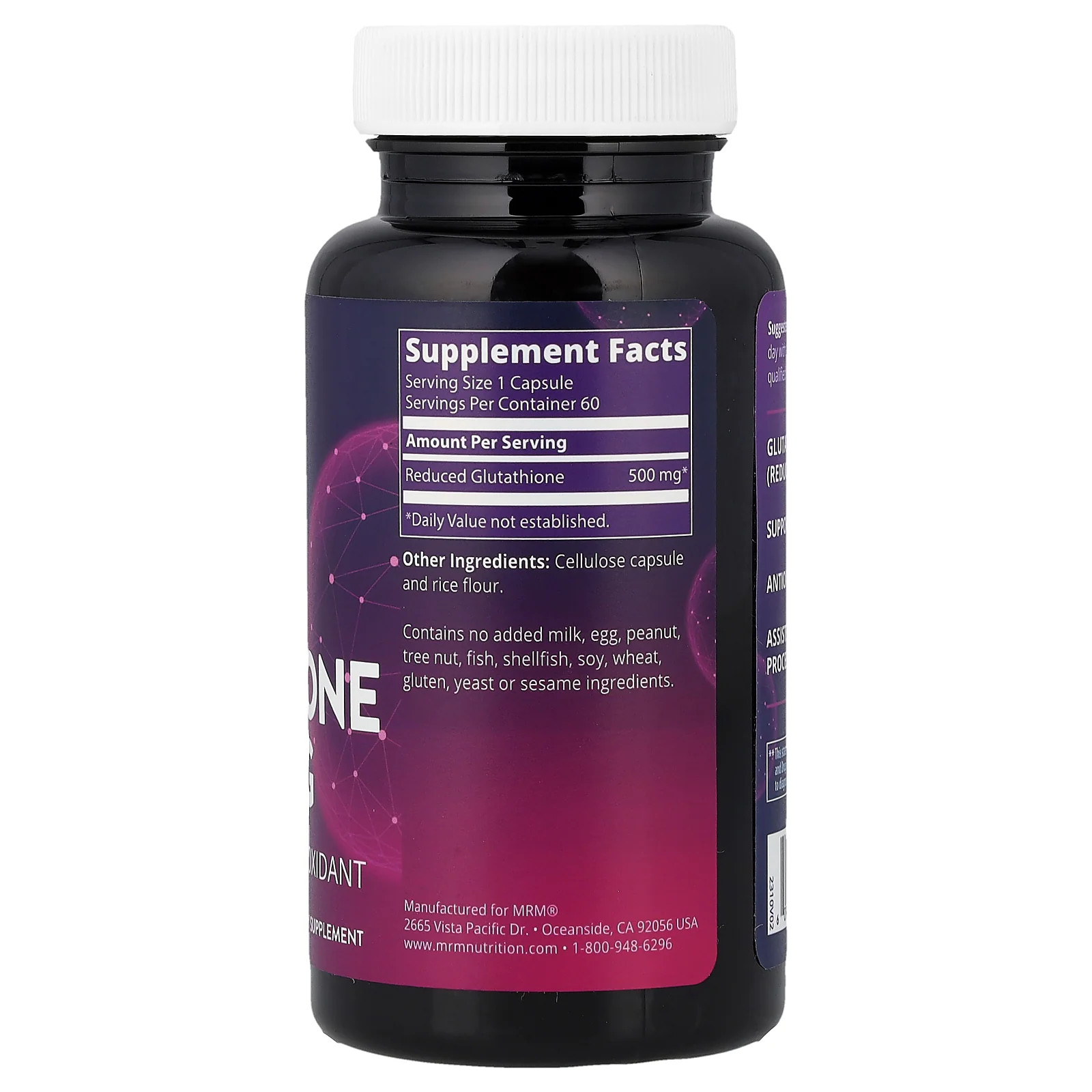2 X MRM Nutrition, Reduced Glutathione, 500 mg, 60 Vegan Capsules