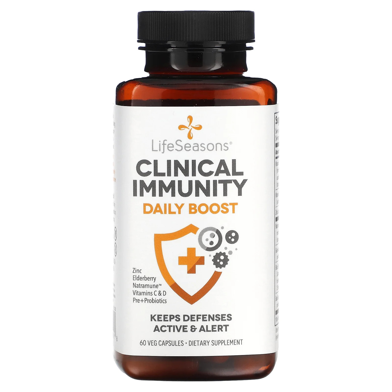 2 X LifeSeasons, Clinical Immunity, Daily Boost, 60 Veg Capsules