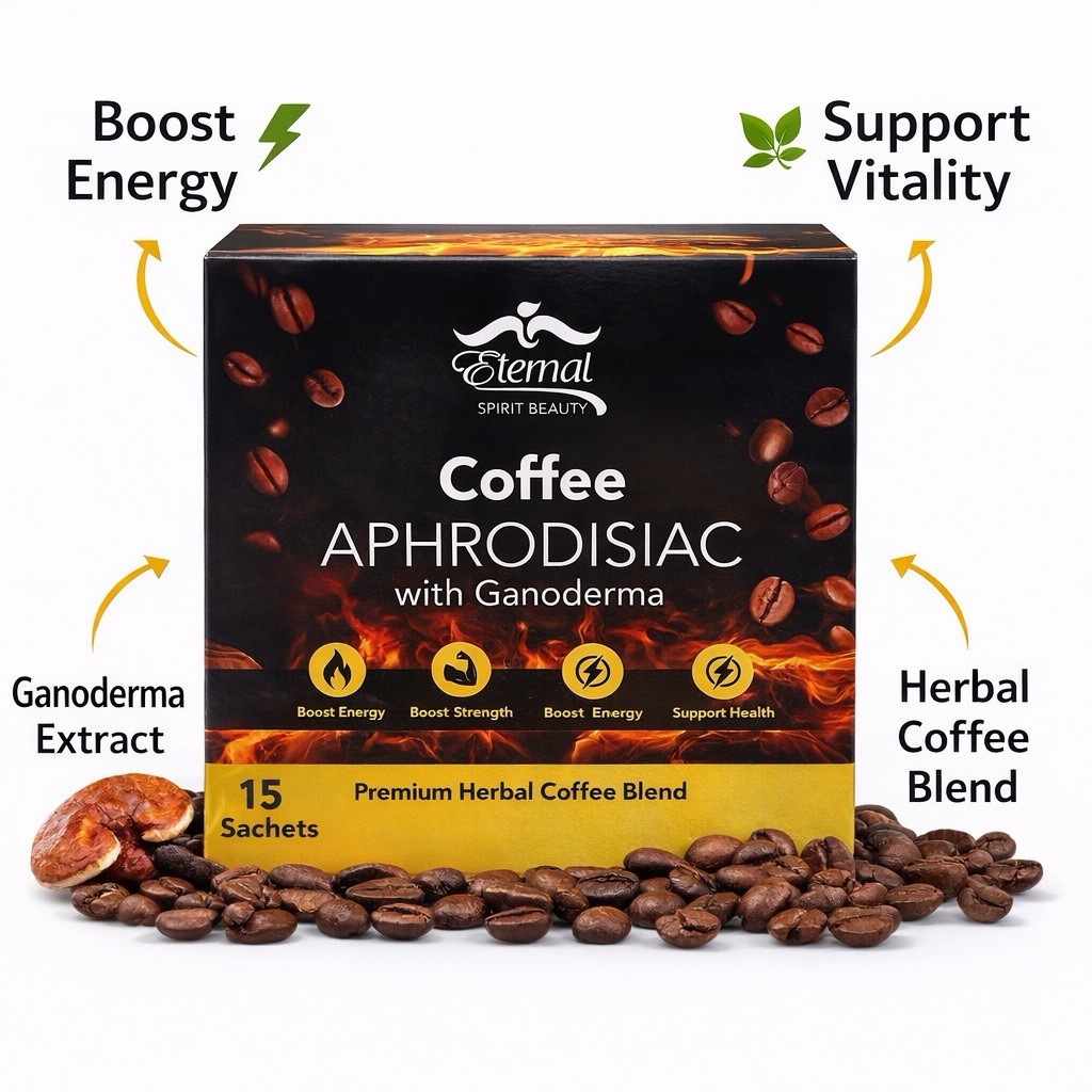 Instant Ganoderma Reishi Mushroom Coffee Superfood Energy Drink 15 Sachets