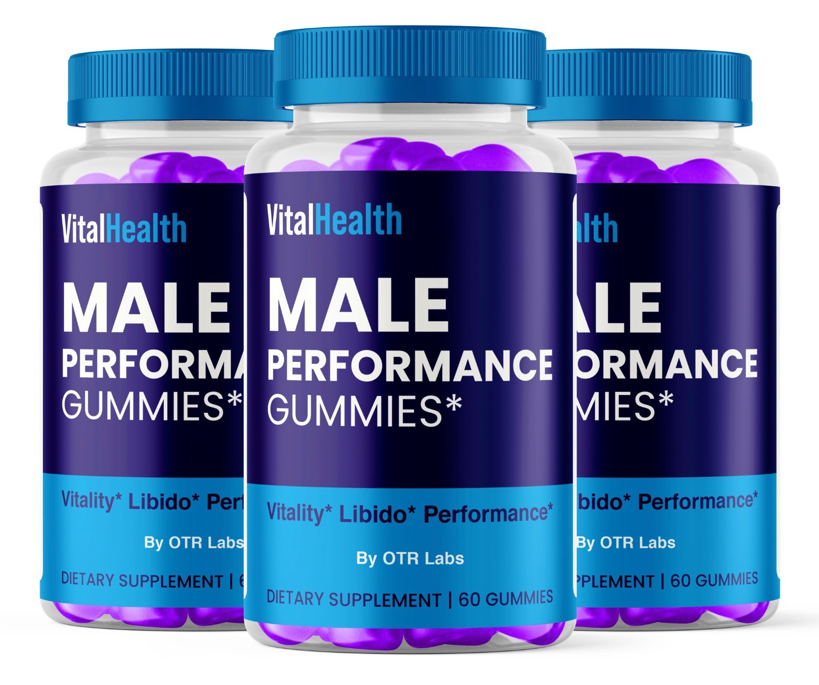 Vital Health Male Performance Gummies for Libido Vitality &Performance 180 Gummy