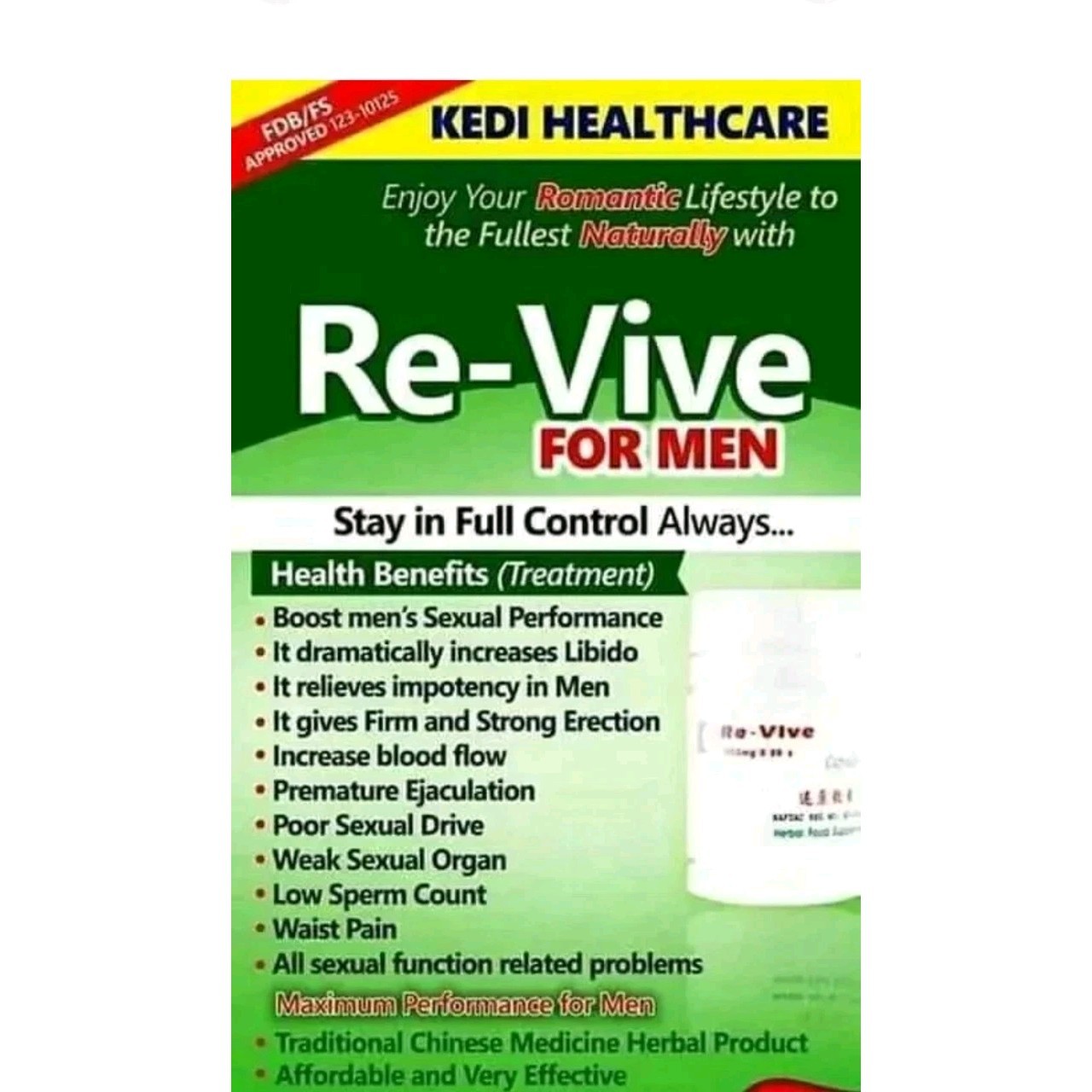 REVIVE Herbal 30 Capsules For Greater Sexual Wellness (Men) – Kedi